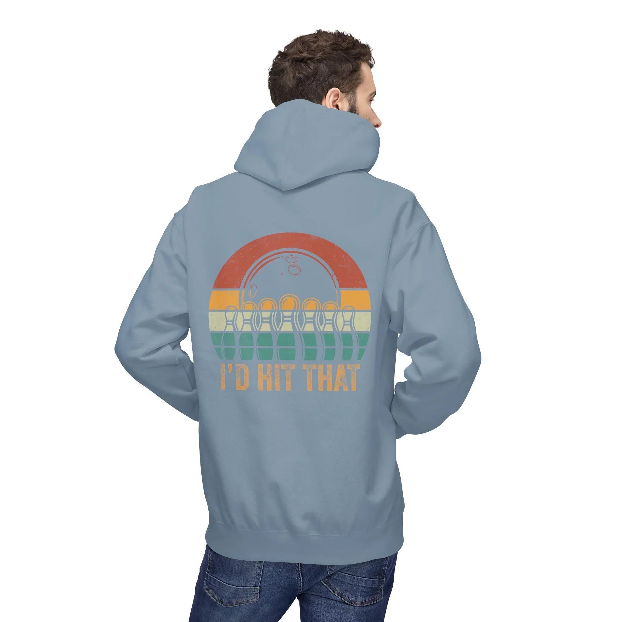 "I'd Hit That" Retro Bowling Cozy Fleece Hoodie for Ultimate Comfort