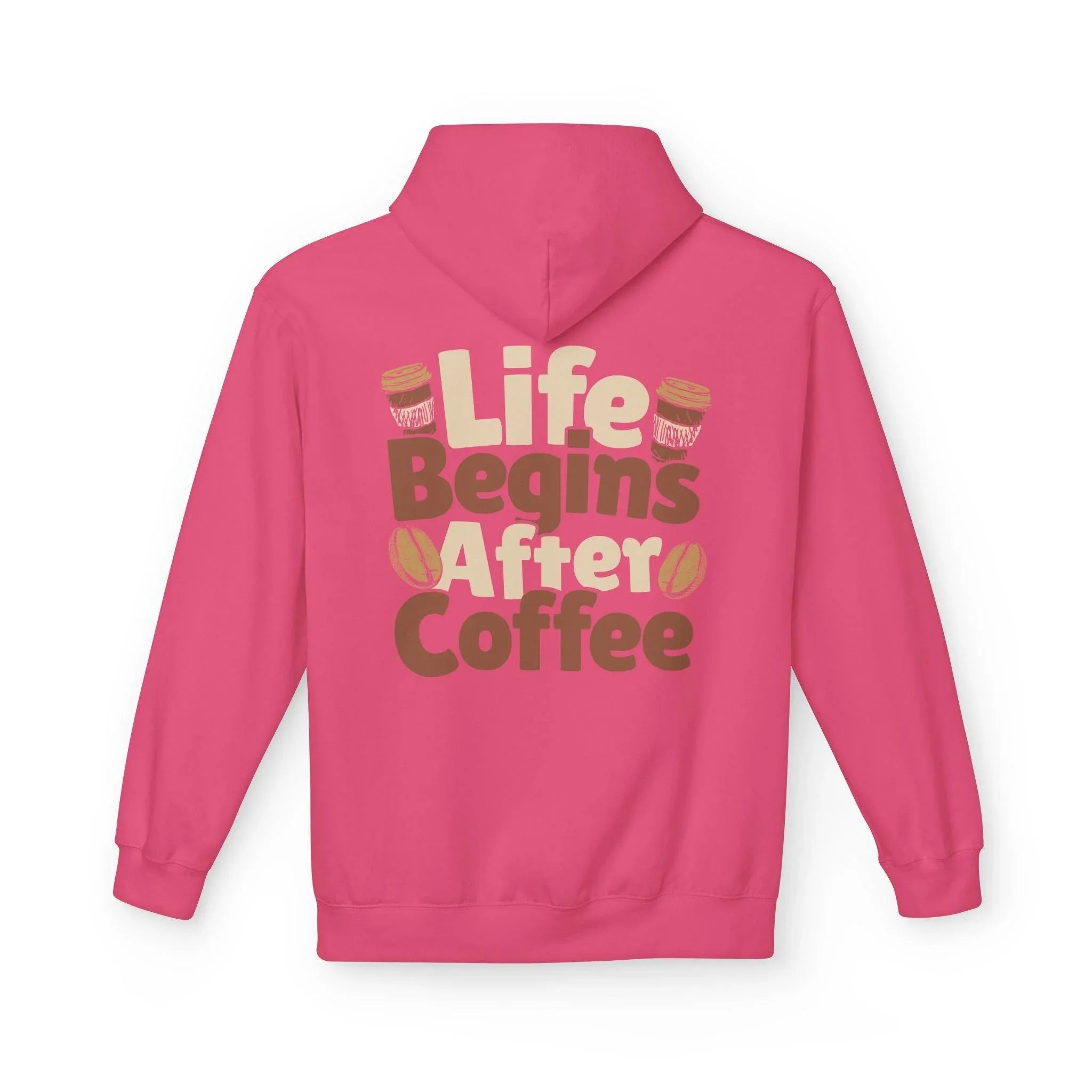 Cozy Life Begins After Coffee Fleece Pullover Hoodie