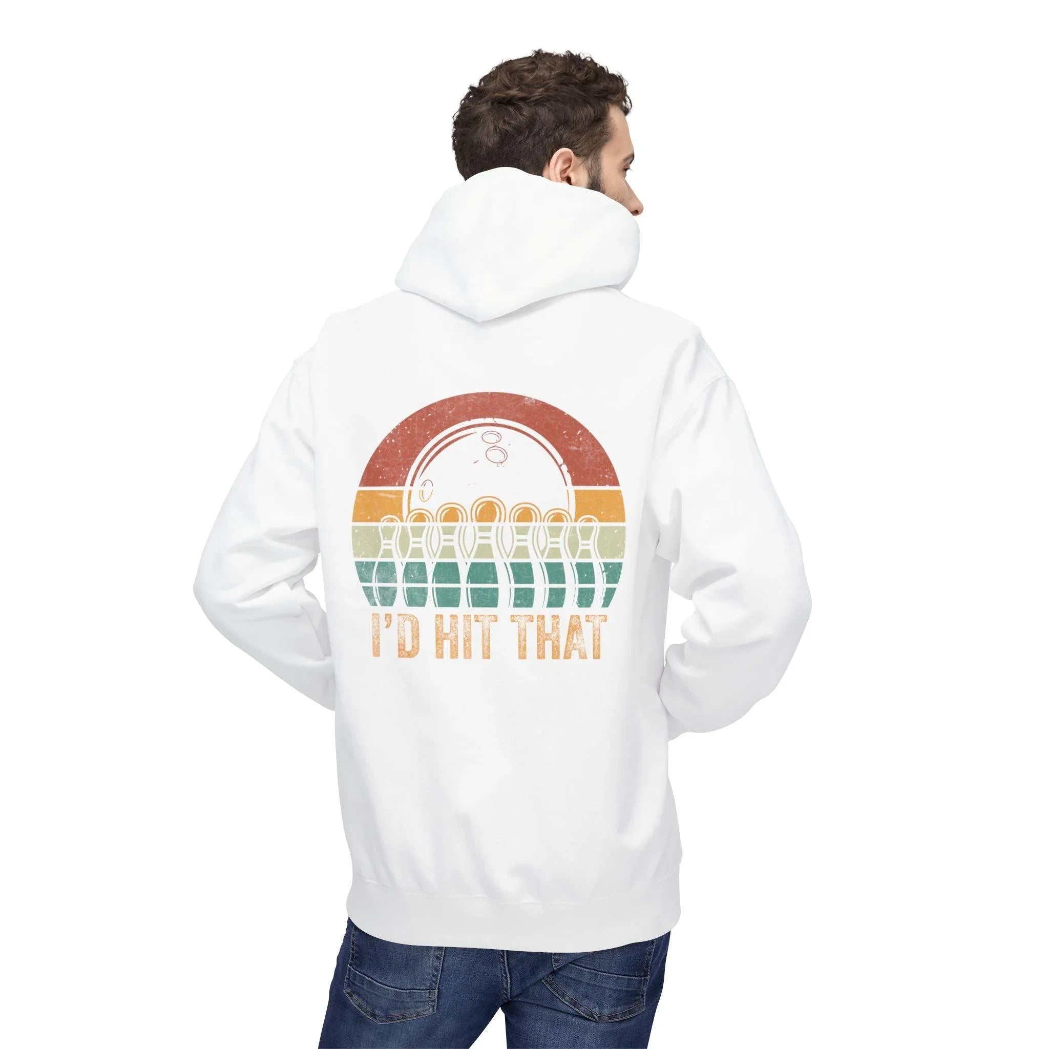 "I'd Hit That" Retro Bowling Cozy Fleece Hoodie for Ultimate Comfort