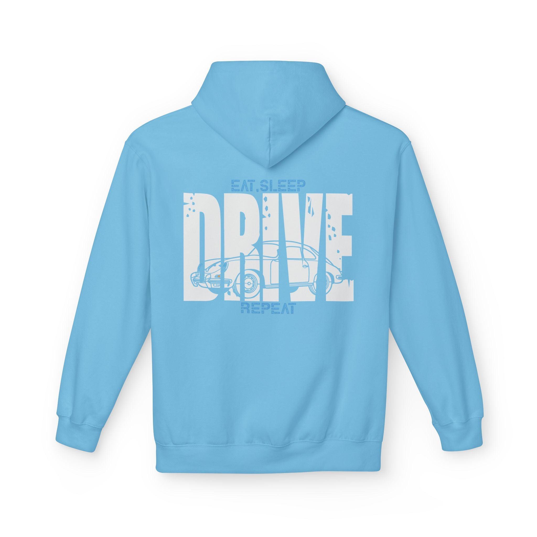 Classic Porsche 356 DRIVE Fleece Hoodie for Car Enthusiasts