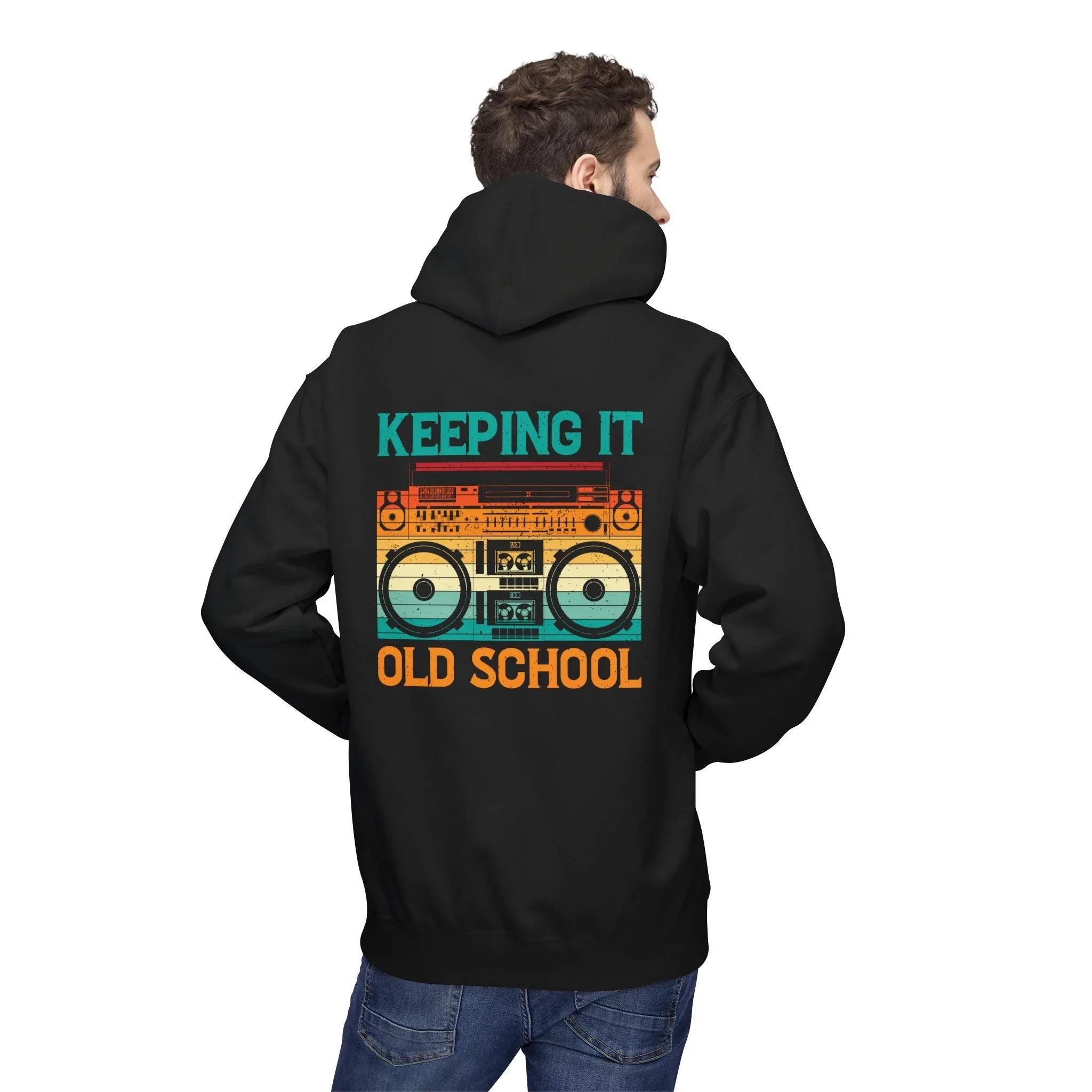 Ultimate Comfort Premium Old School Boombox Fleece Hoodie