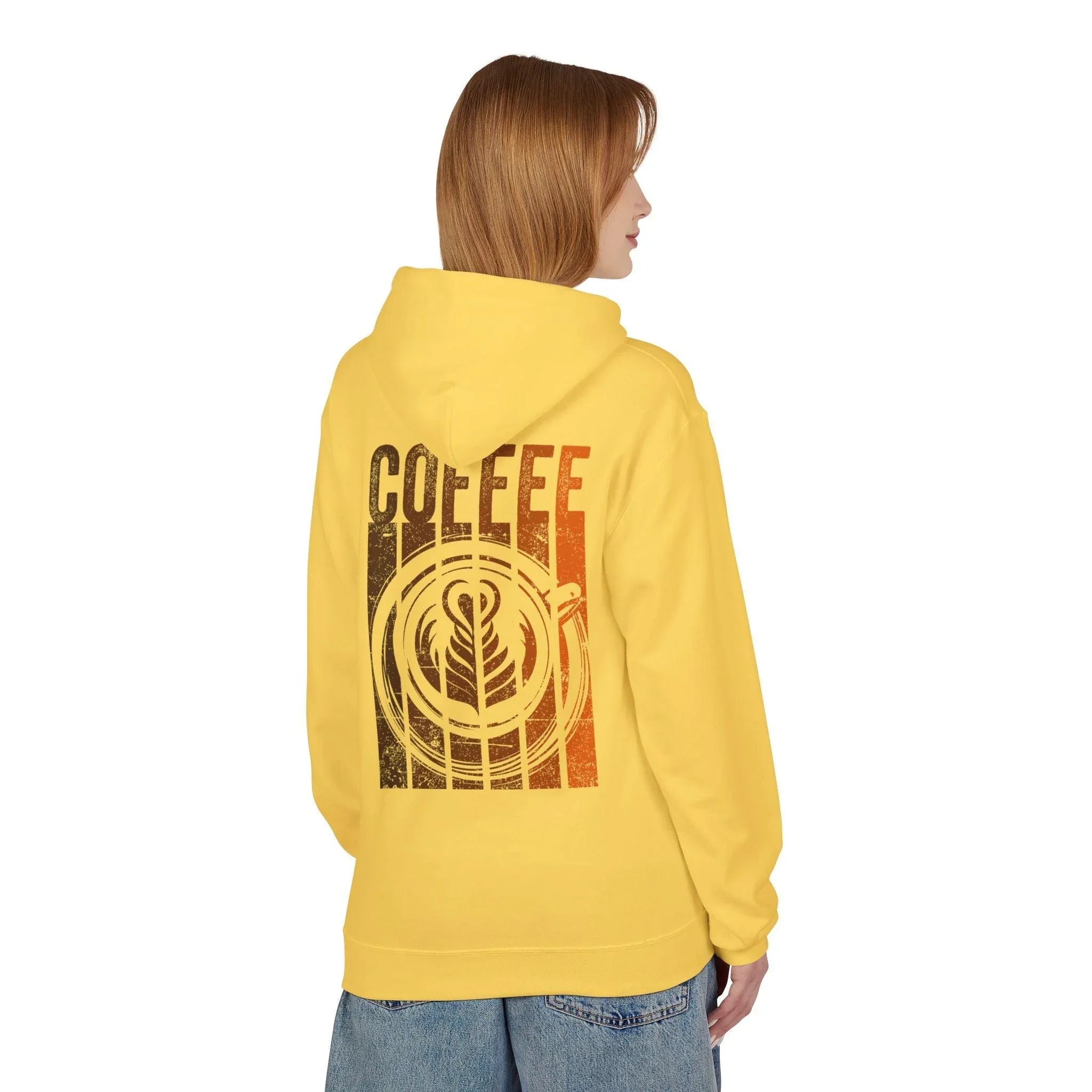 Chic Designer Coffee Fleece Pullover Hoodie for Ultimate Comfort