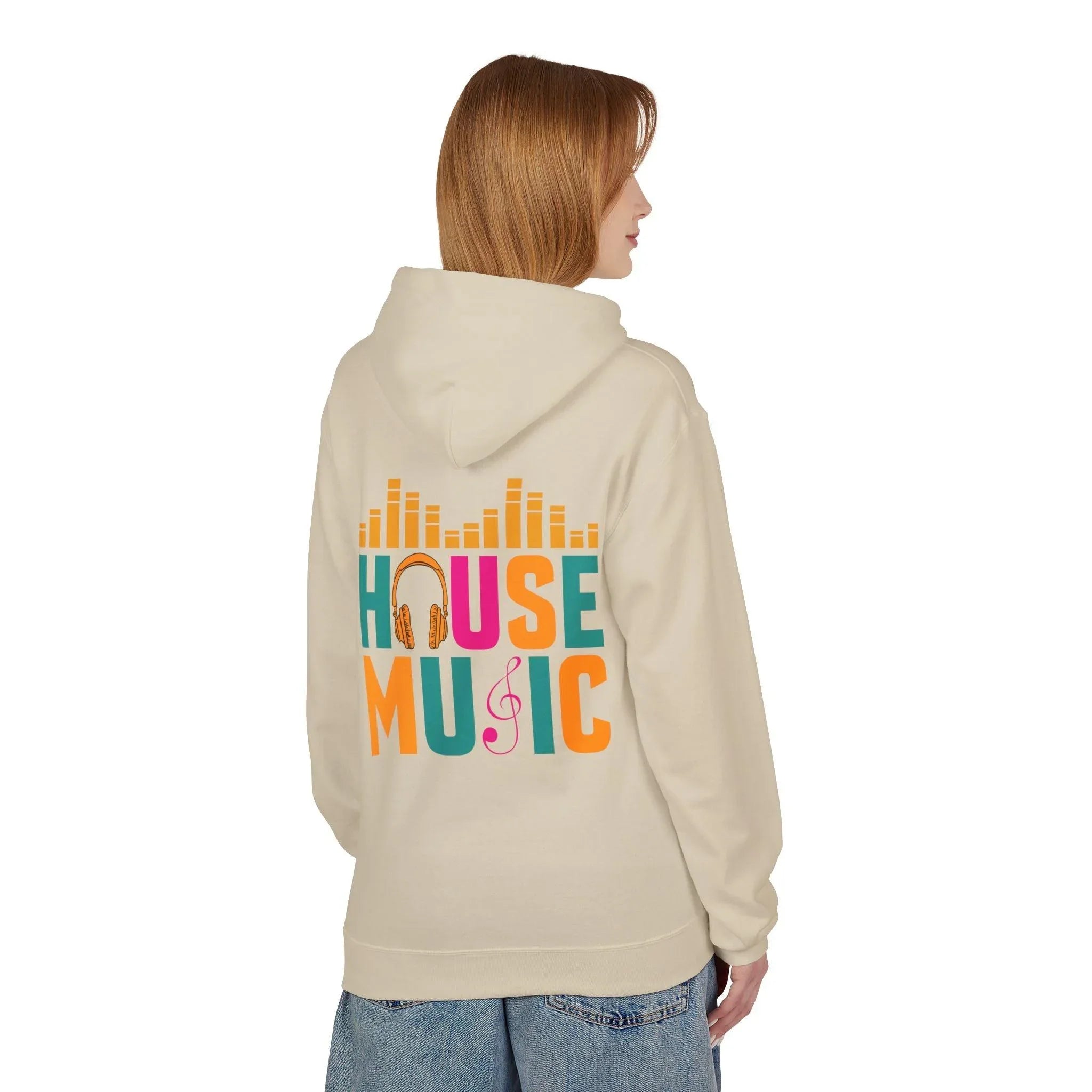 House Music Vibes Fleece Hoodie - Stylish Comfort for Music Lovers