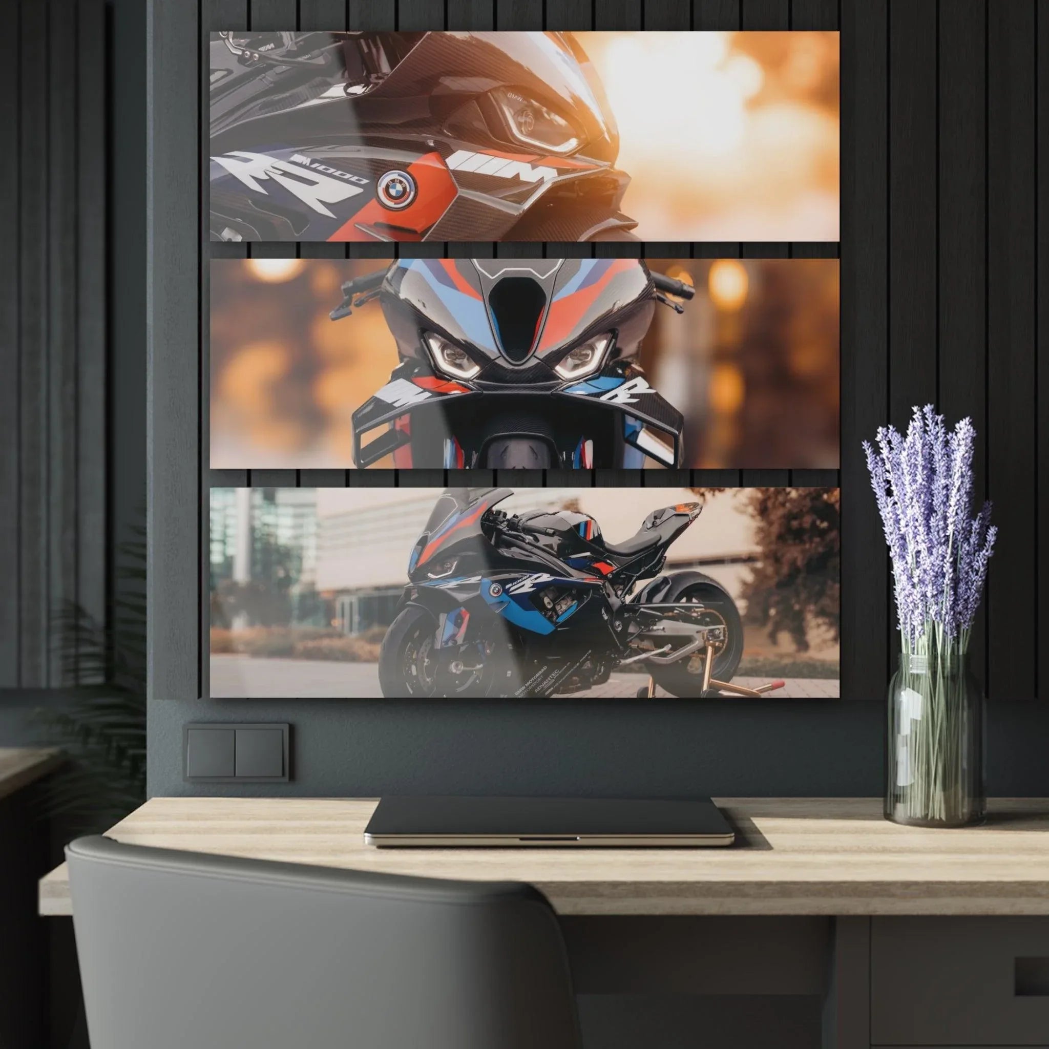 BMW M1000RR 3-Piece Acrylic Wall Art #003 for Decor
