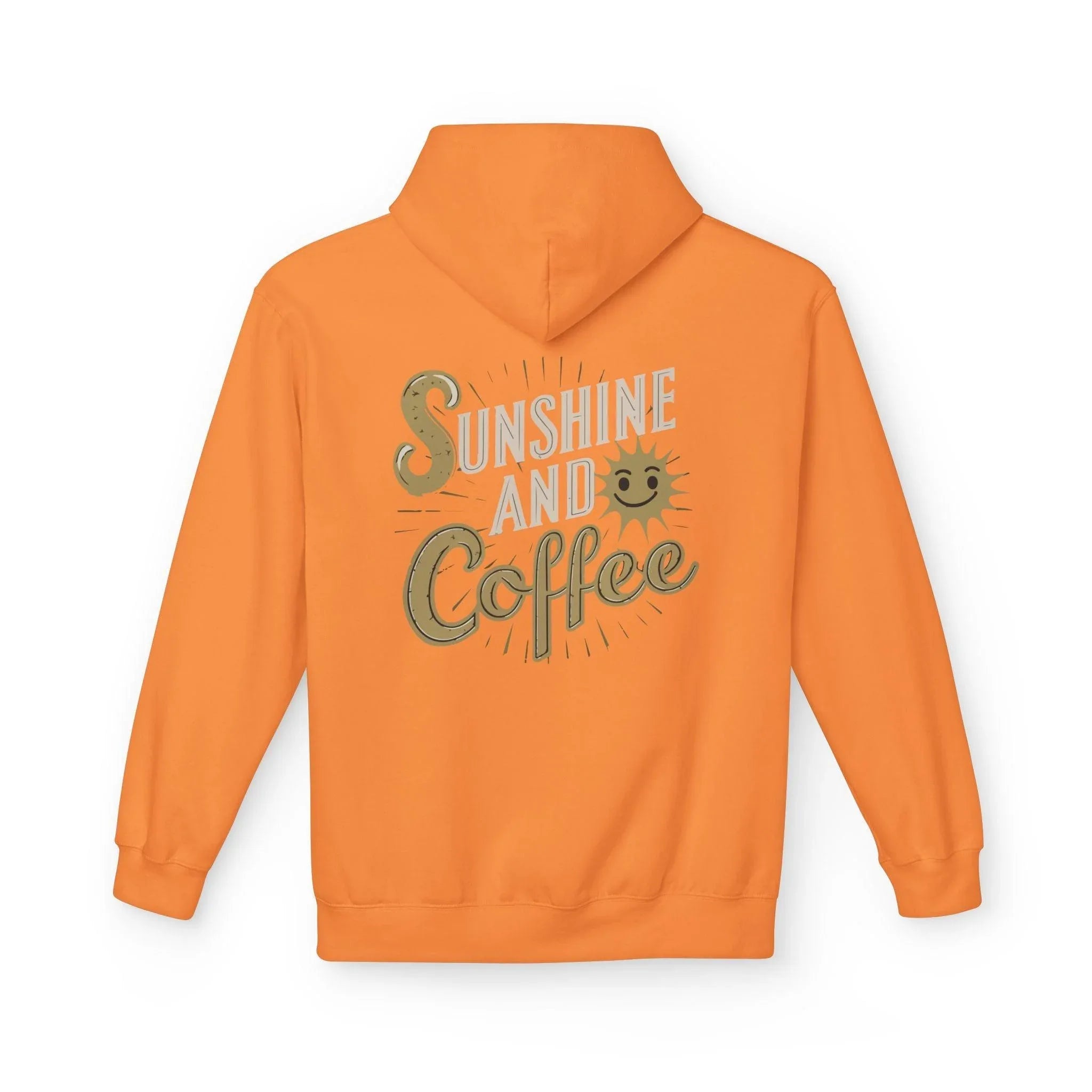 Cozy Sunshine & Coffee Fleece Pullover Hoodie