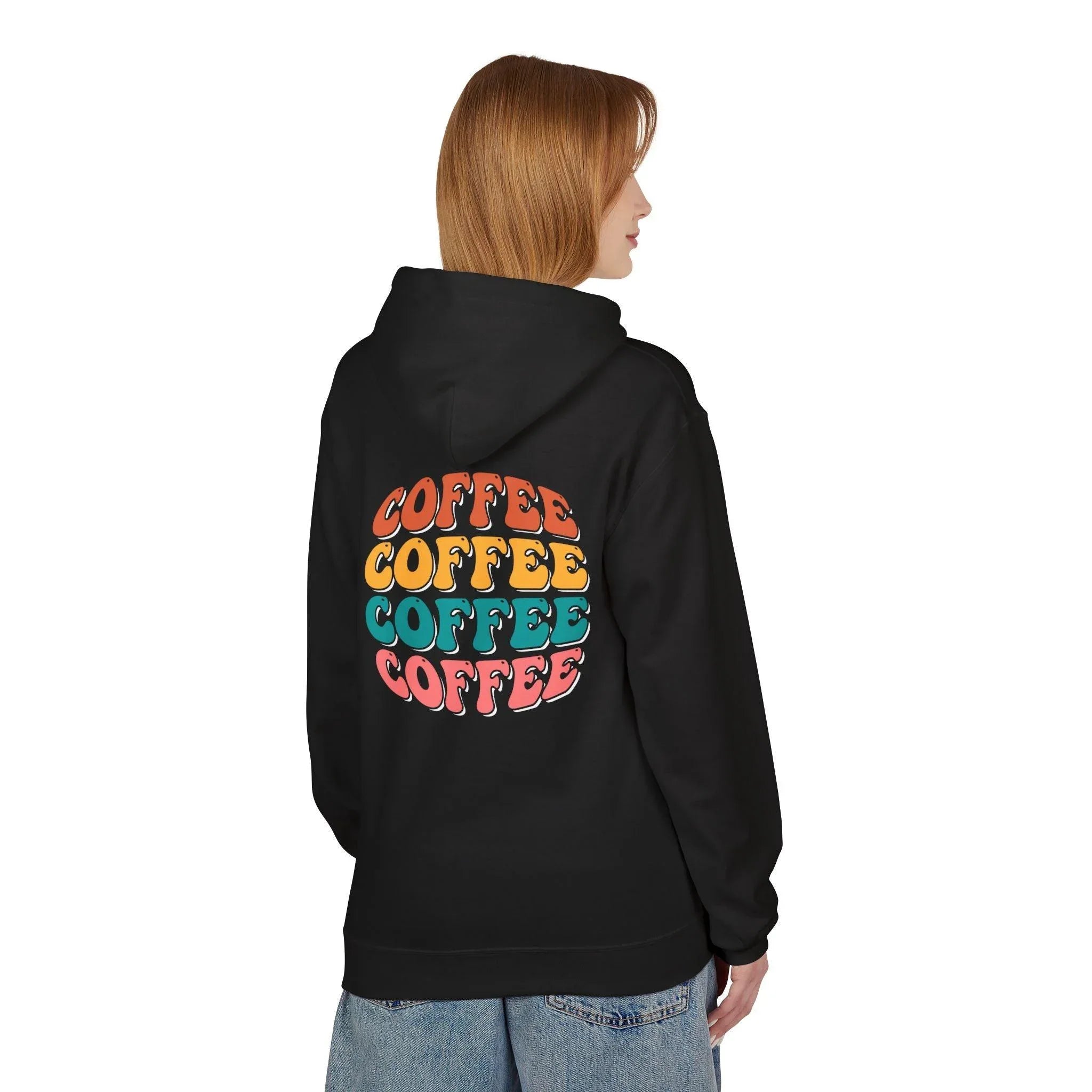 Cozy Chic Groovy Coffee Fleece Hoodie for Ultimate Comfort