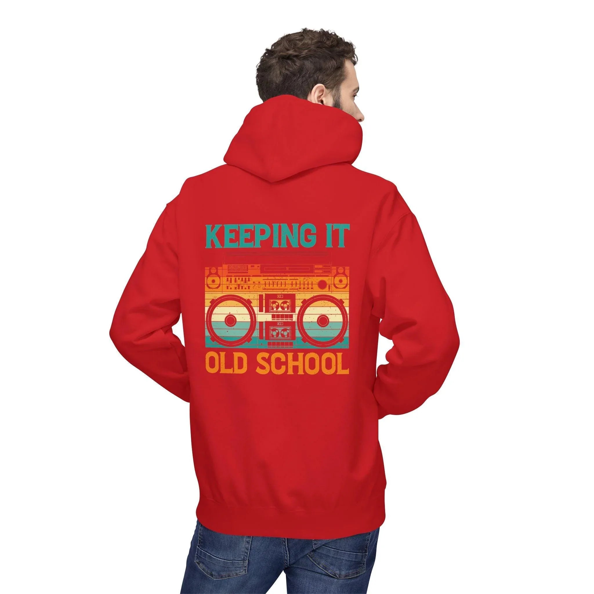 Ultimate Comfort Premium Old School Boombox Fleece Hoodie