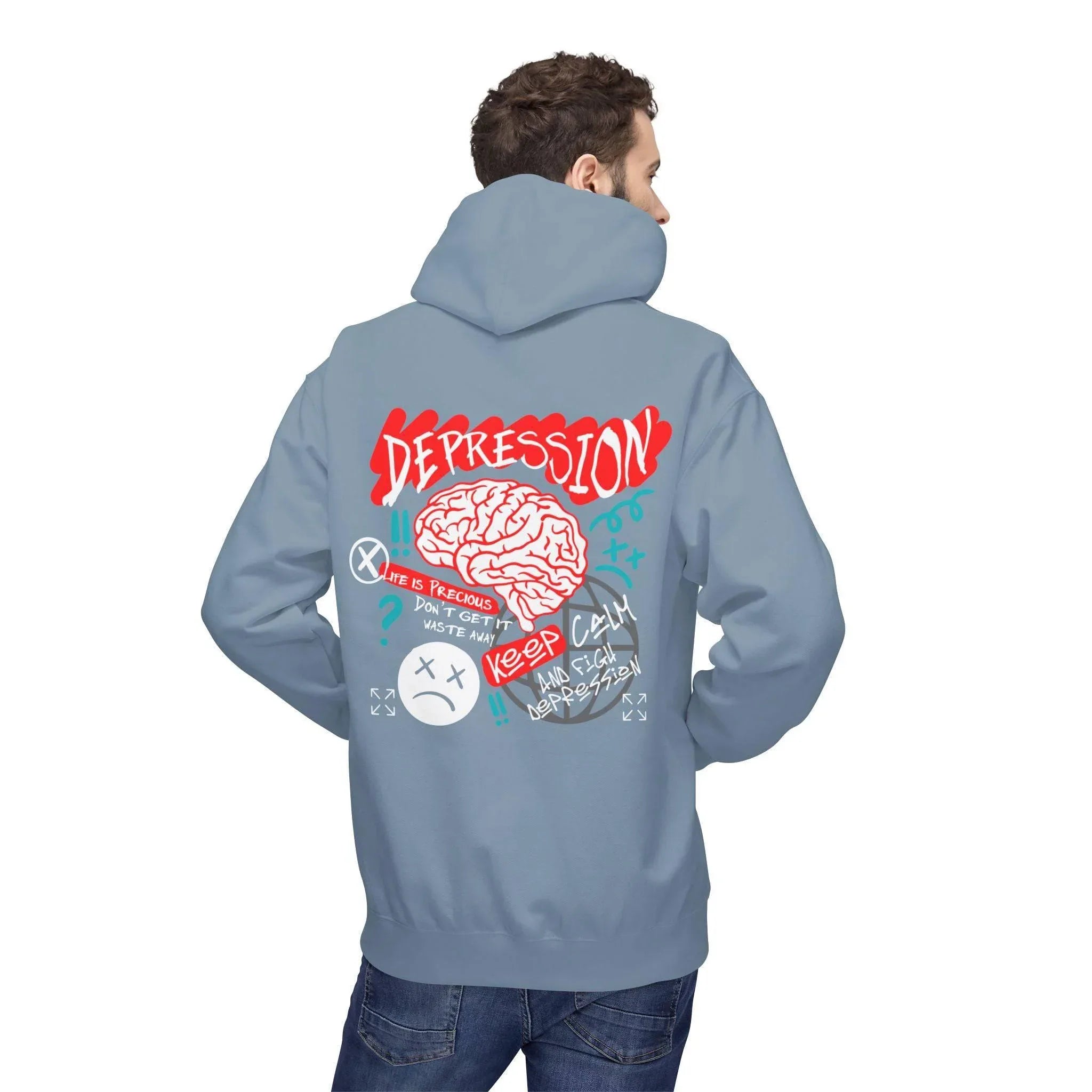 Empower Your Style: Fight Depression Fleece Hoodie for Ultimate Comfort