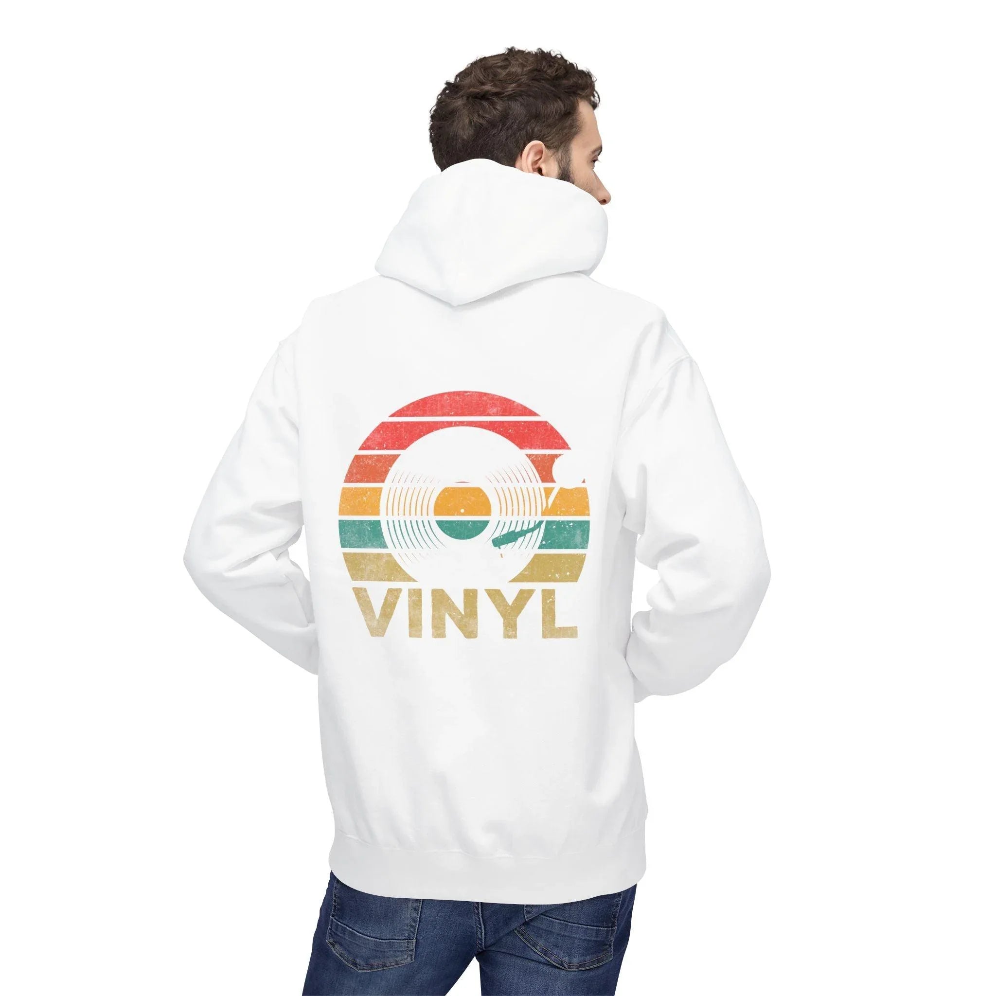 Cozy Vintage Music Vinyl Fleece Hoodie for Ultimate Style and Comfort