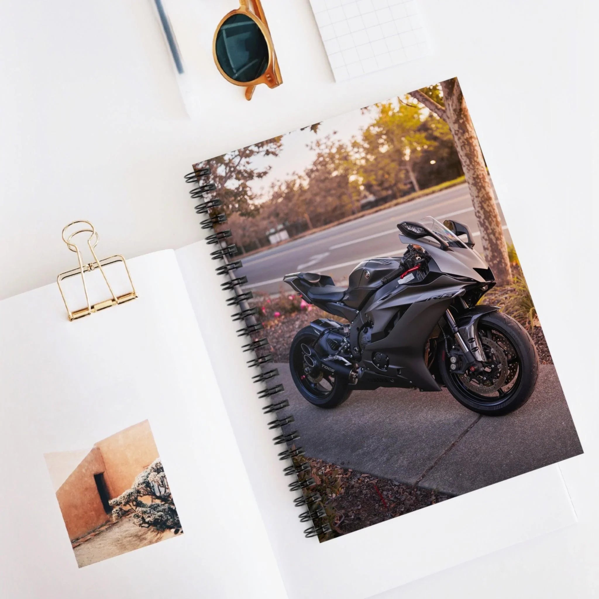 Yamaha R6 Motorcycle Spiral Notebook #002 - Throttle Designs