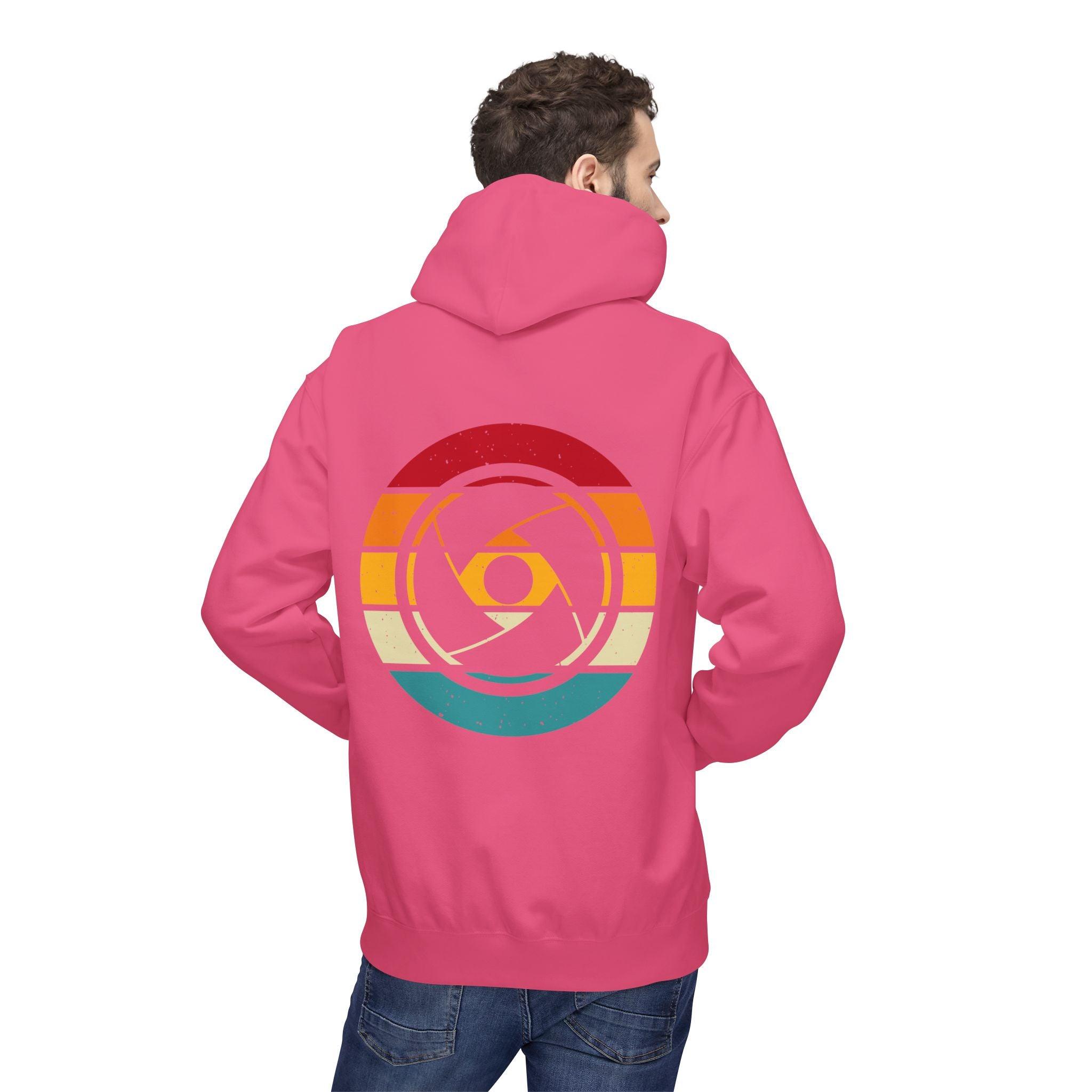 Cozy Photographer's Hoodie with Retro Aperture Design for Creative Souls