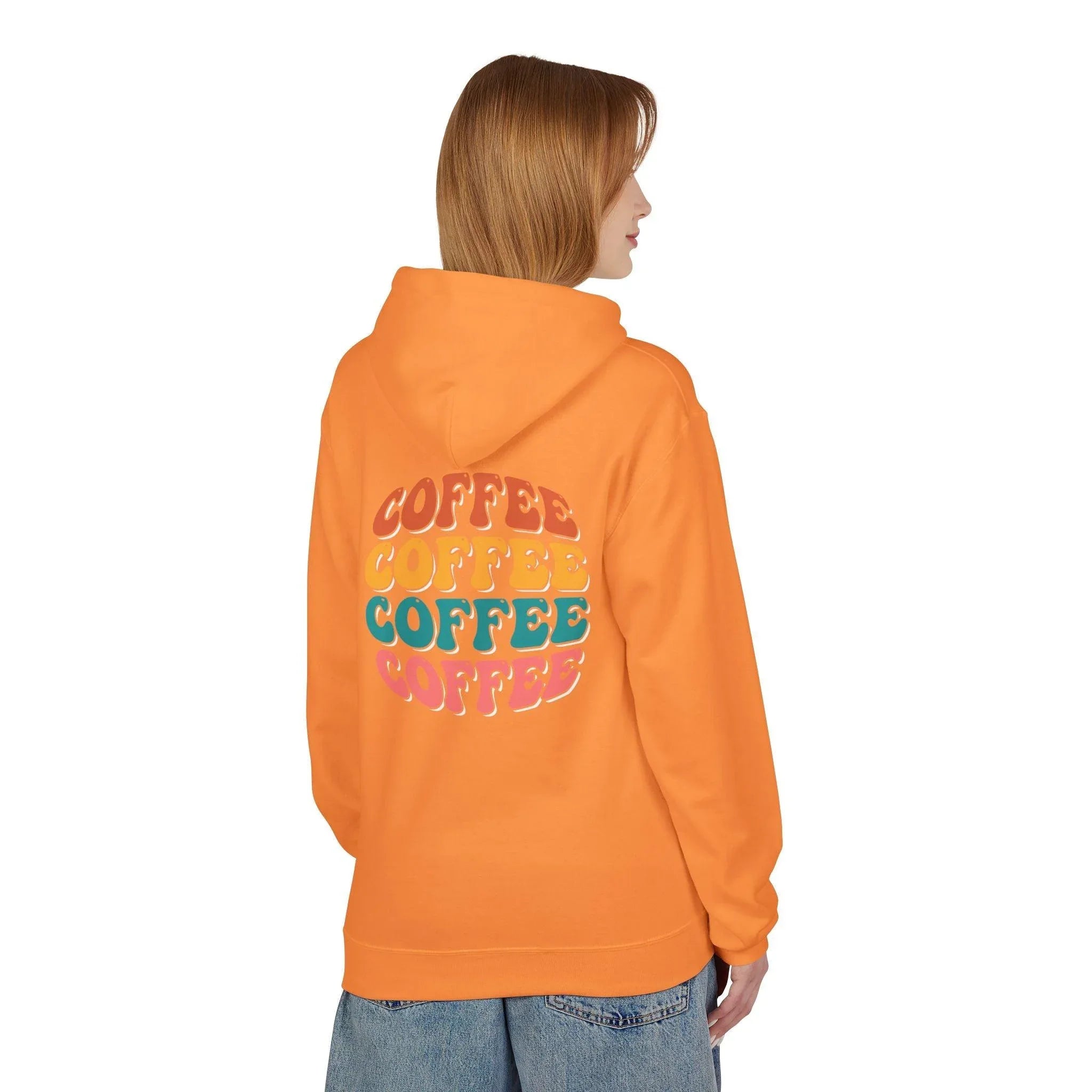 Cozy Chic Groovy Coffee Fleece Hoodie for Ultimate Comfort