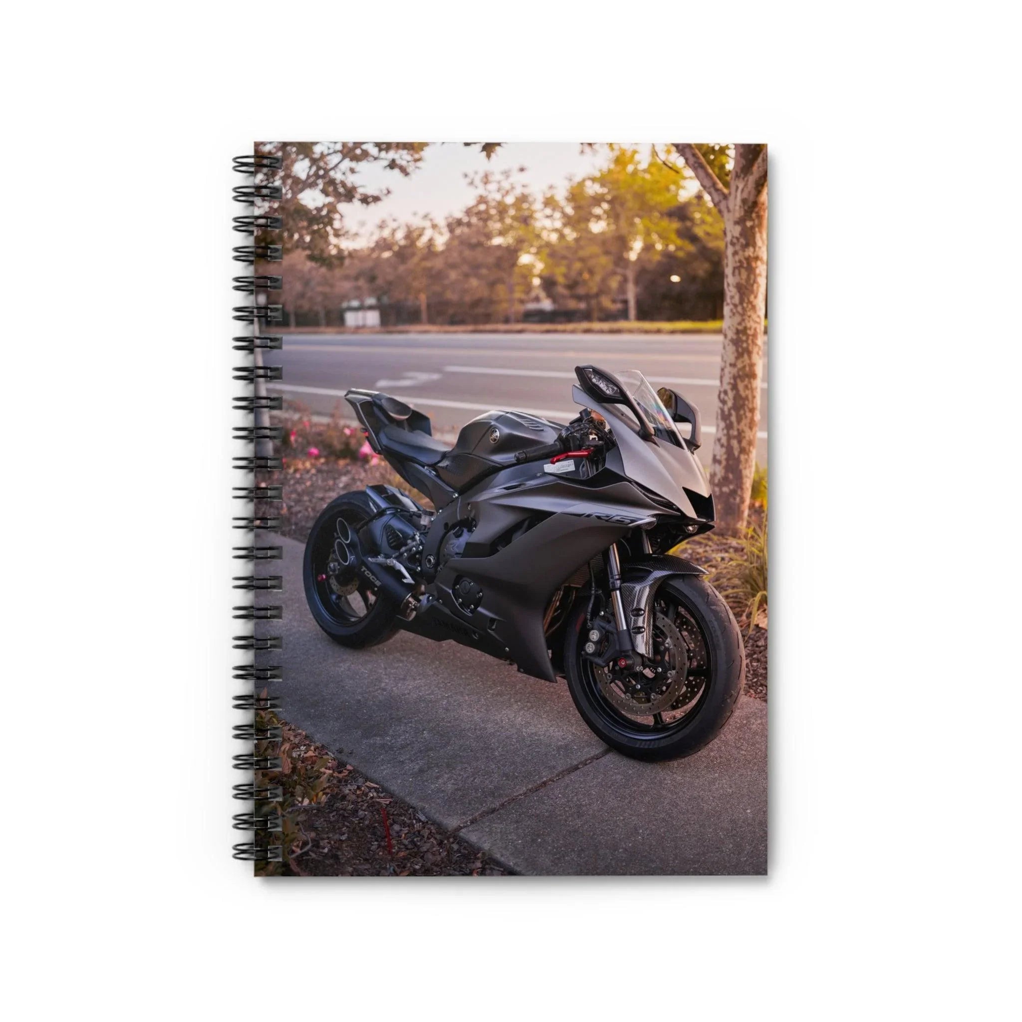 Yamaha R6 Motorcycle Spiral Notebook #002 - Throttle Designs