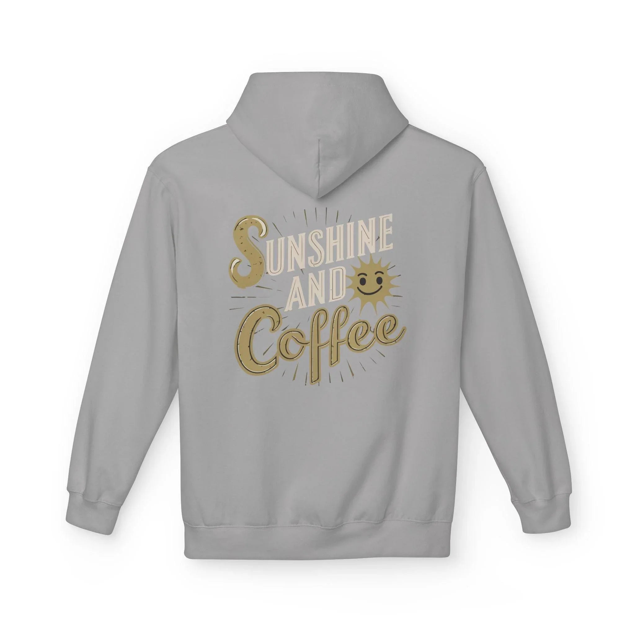 Cozy Sunshine & Coffee Fleece Pullover Hoodie