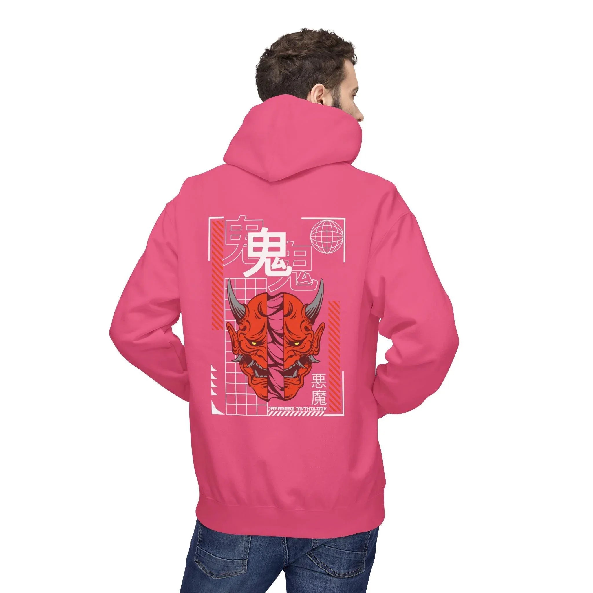 Oni Mask Streetwear Fleece Hoodie - Ultimate Comfort & Unique Style