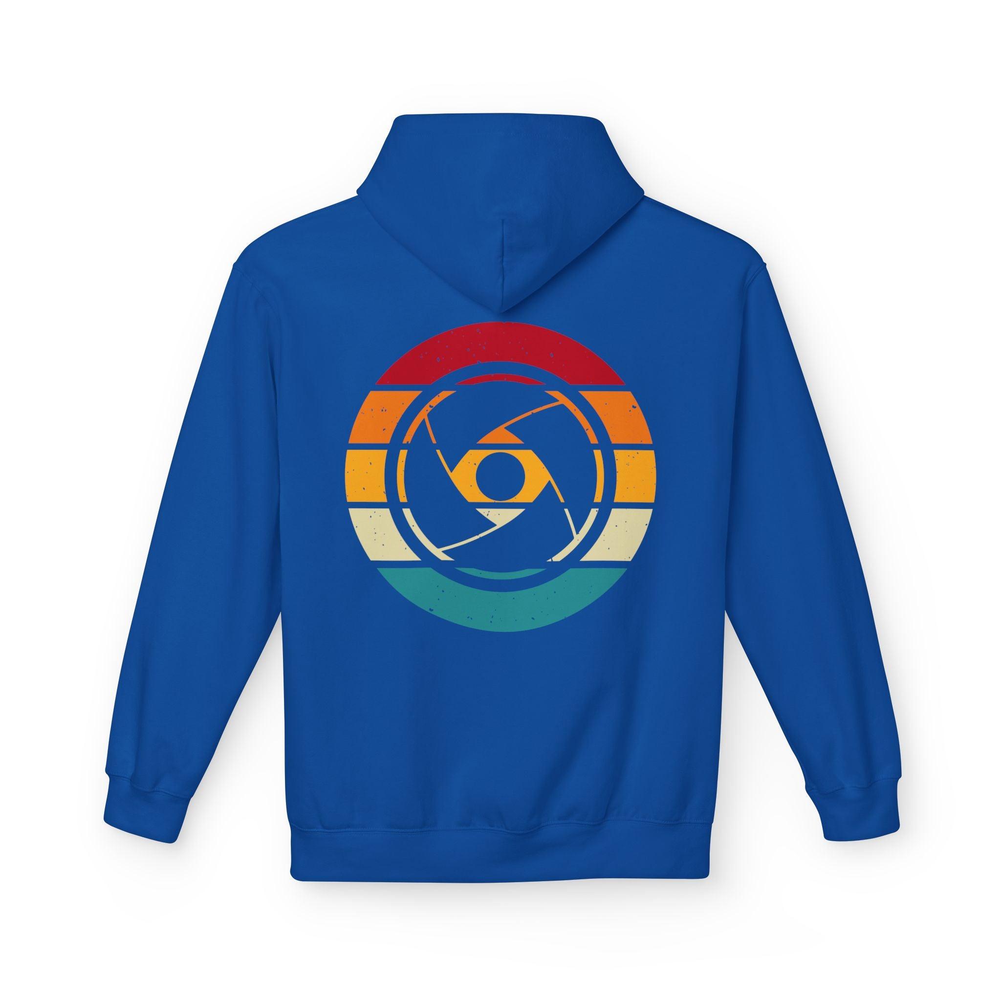 Cozy Photographer's Hoodie with Retro Aperture Design for Creative Souls