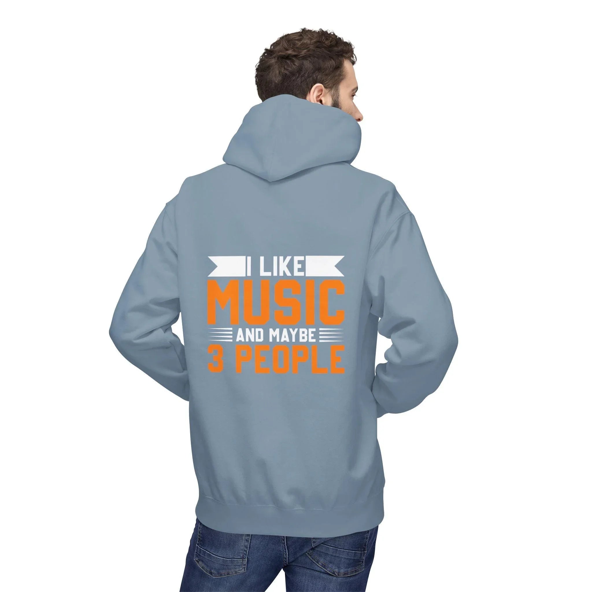 Cozy Up with the "I Love Music & My 3 People" Fleece Hoodie