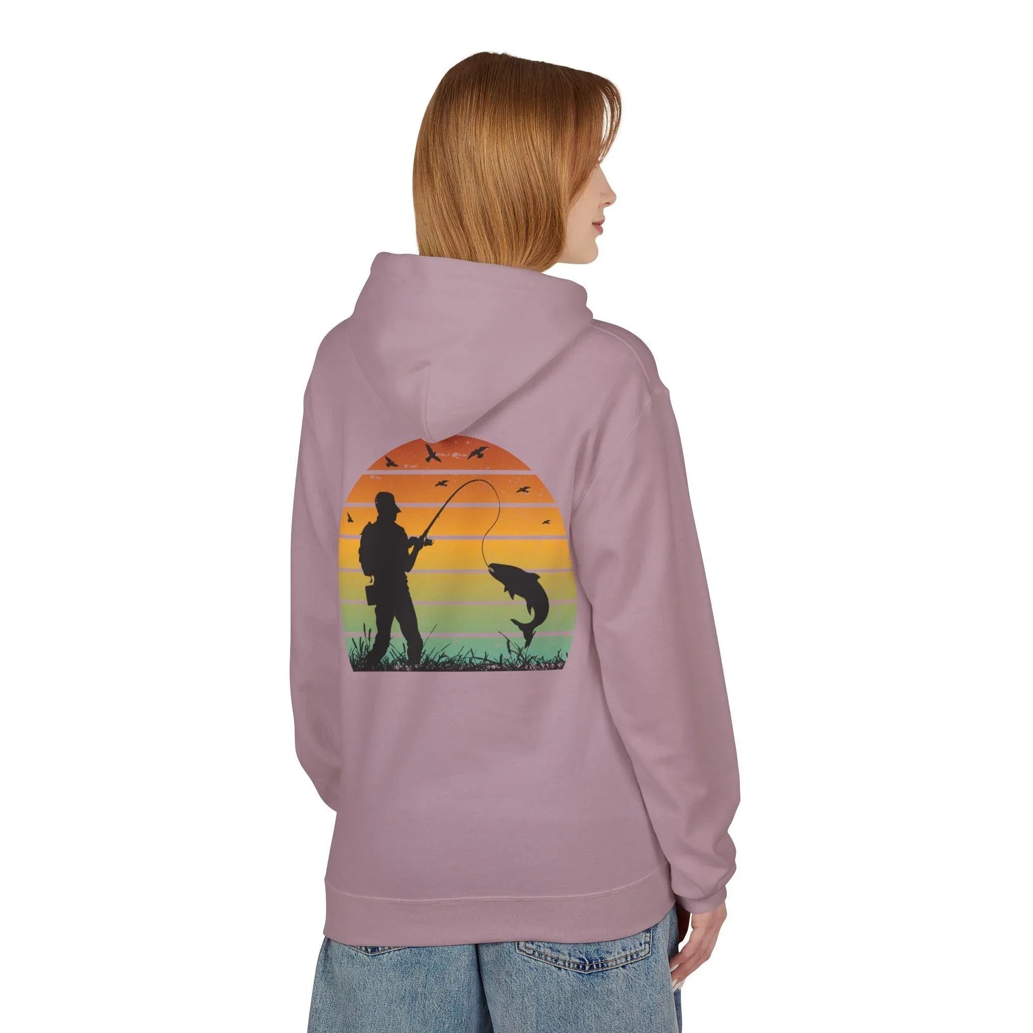 Ultimate Retro Fishing Fleece Hoodie for Comfort and Style