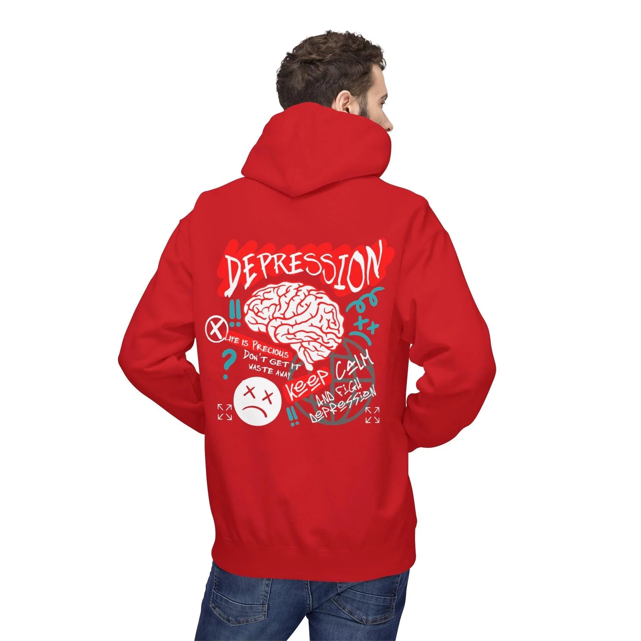 Empower Your Style: Fight Depression Fleece Hoodie for Ultimate Comfort