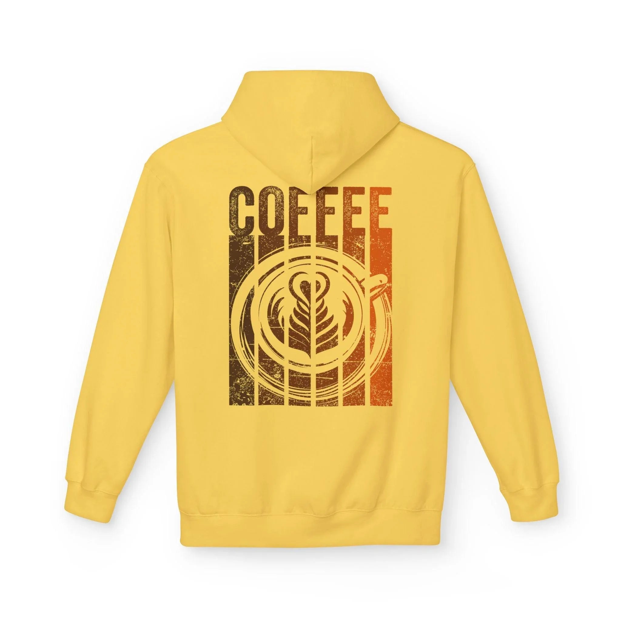 Chic Designer Coffee Fleece Pullover Hoodie for Ultimate Comfort