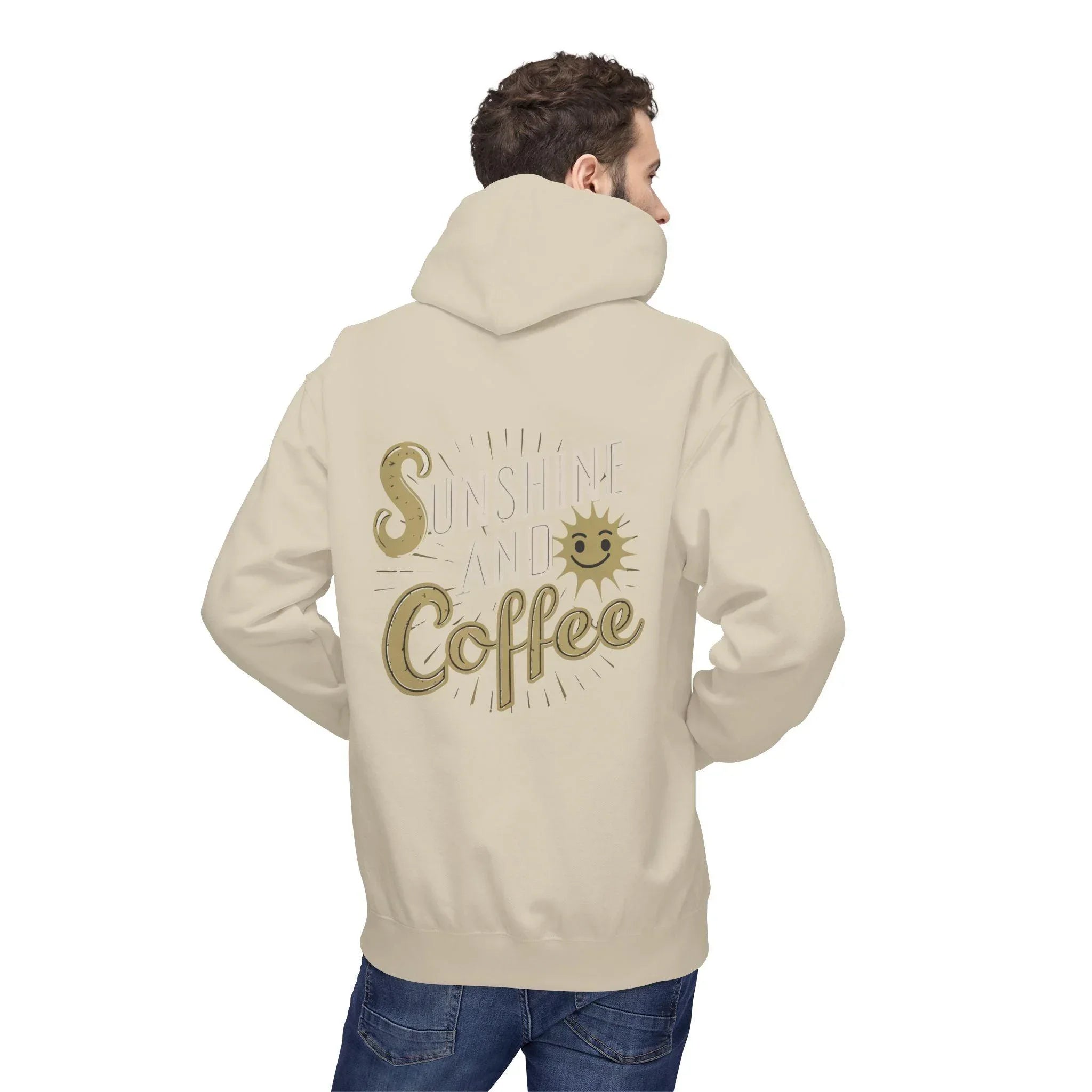 Cozy Sunshine & Coffee Fleece Pullover Hoodie