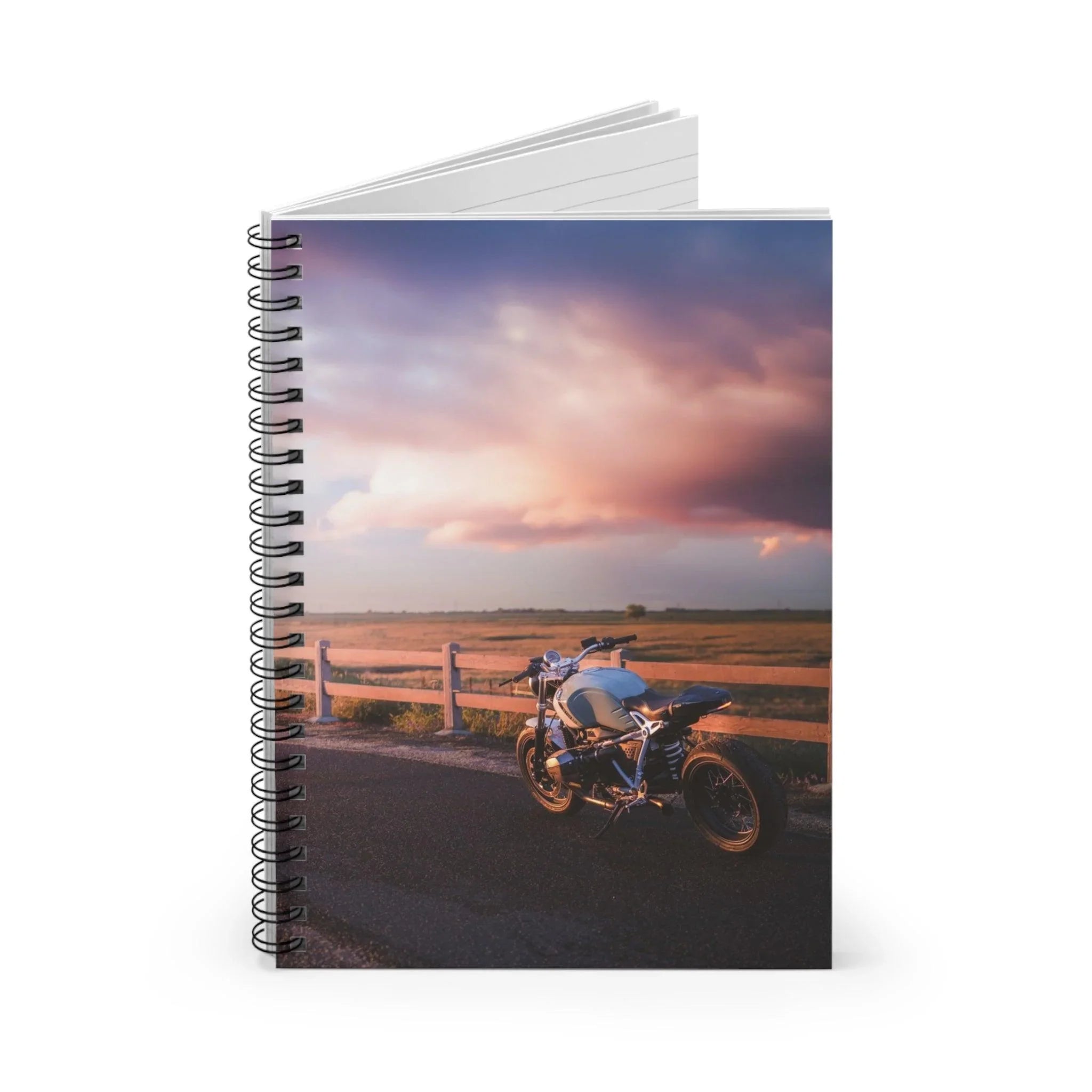 BMW R Nine T Motorcycle Spiral Notebook #003 - Throttle Designs
