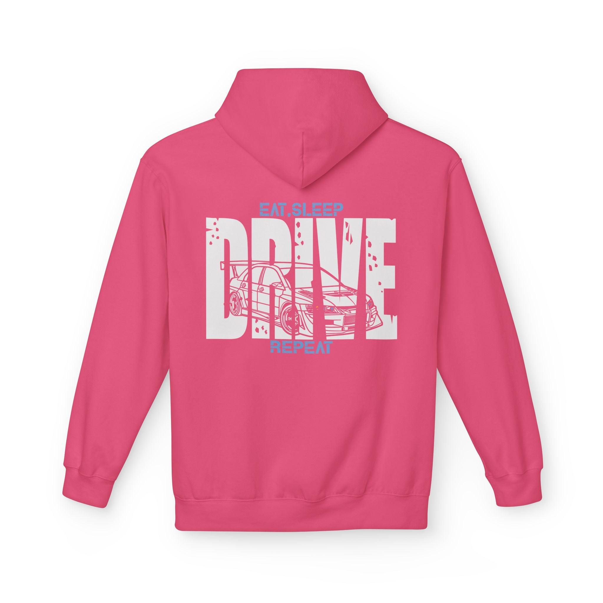 Widebody Mitsubishi Evo 9 DRIVE Fleece Hoodie for Automotive Enthusiasts