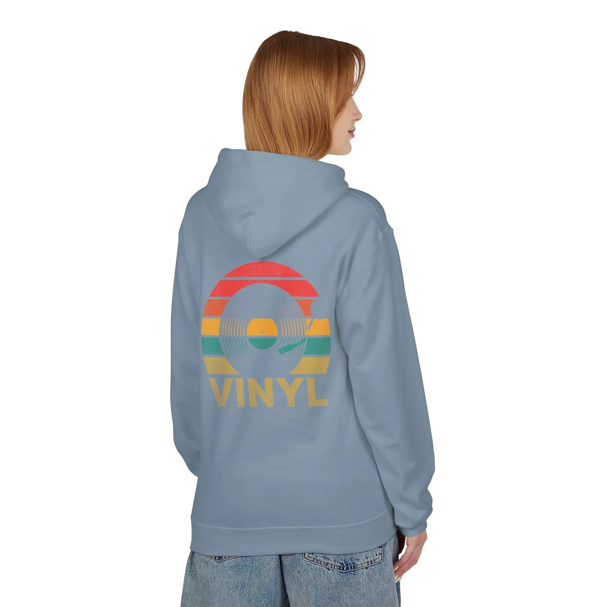 Cozy Vintage Music Vinyl Fleece Hoodie for Ultimate Style and Comfort