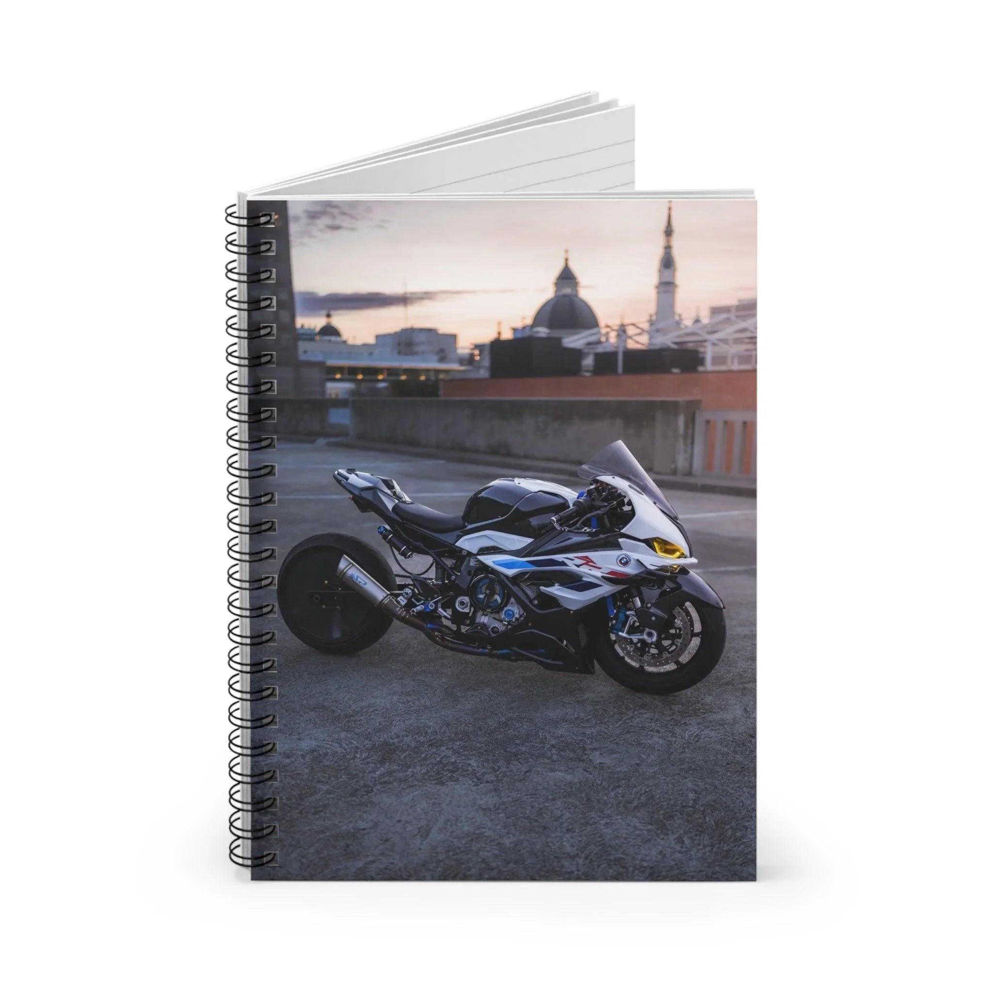 BMW S1000RR Drag Spec Motorcycle Spiral Notebook #002 - Throttle Designs