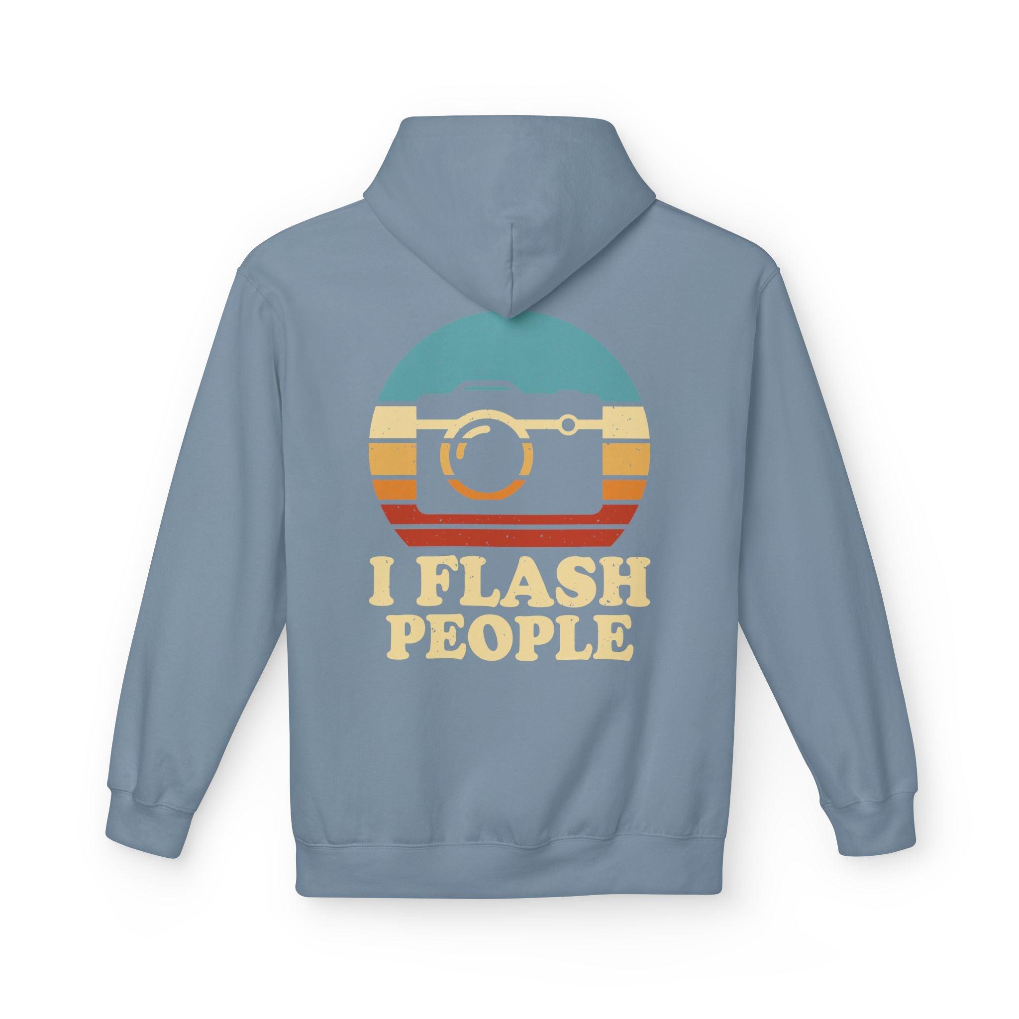 "I Flash People" Photography Enthusiast Fleece Hoodie - Stylish & Cozy Comfort