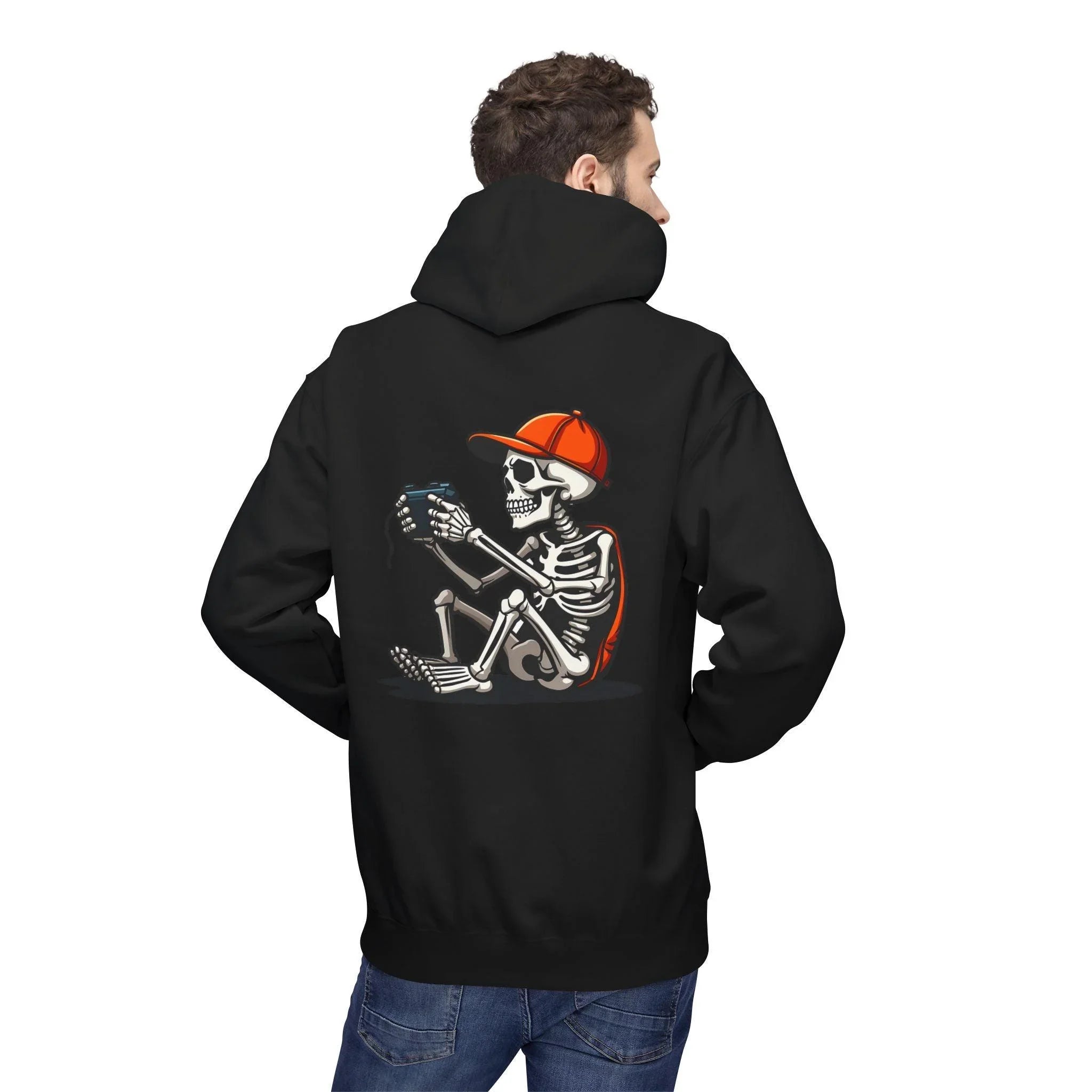 Ultimate Skeleton Gamer Fleece Pullover Hoodie for Comfort and Style