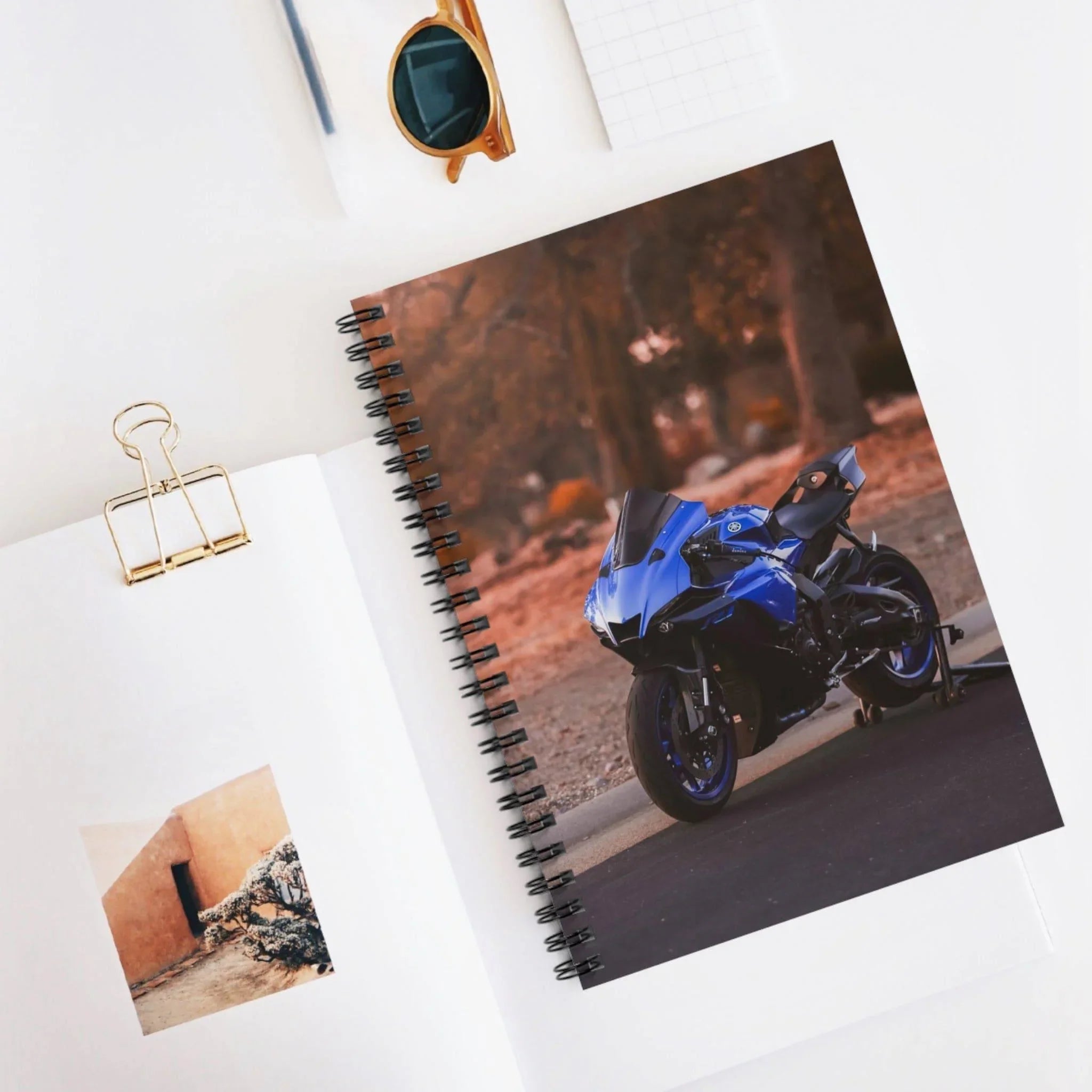 Yamaha R1 Motorcycle Spiral Notebook #032 - Throttle Designs