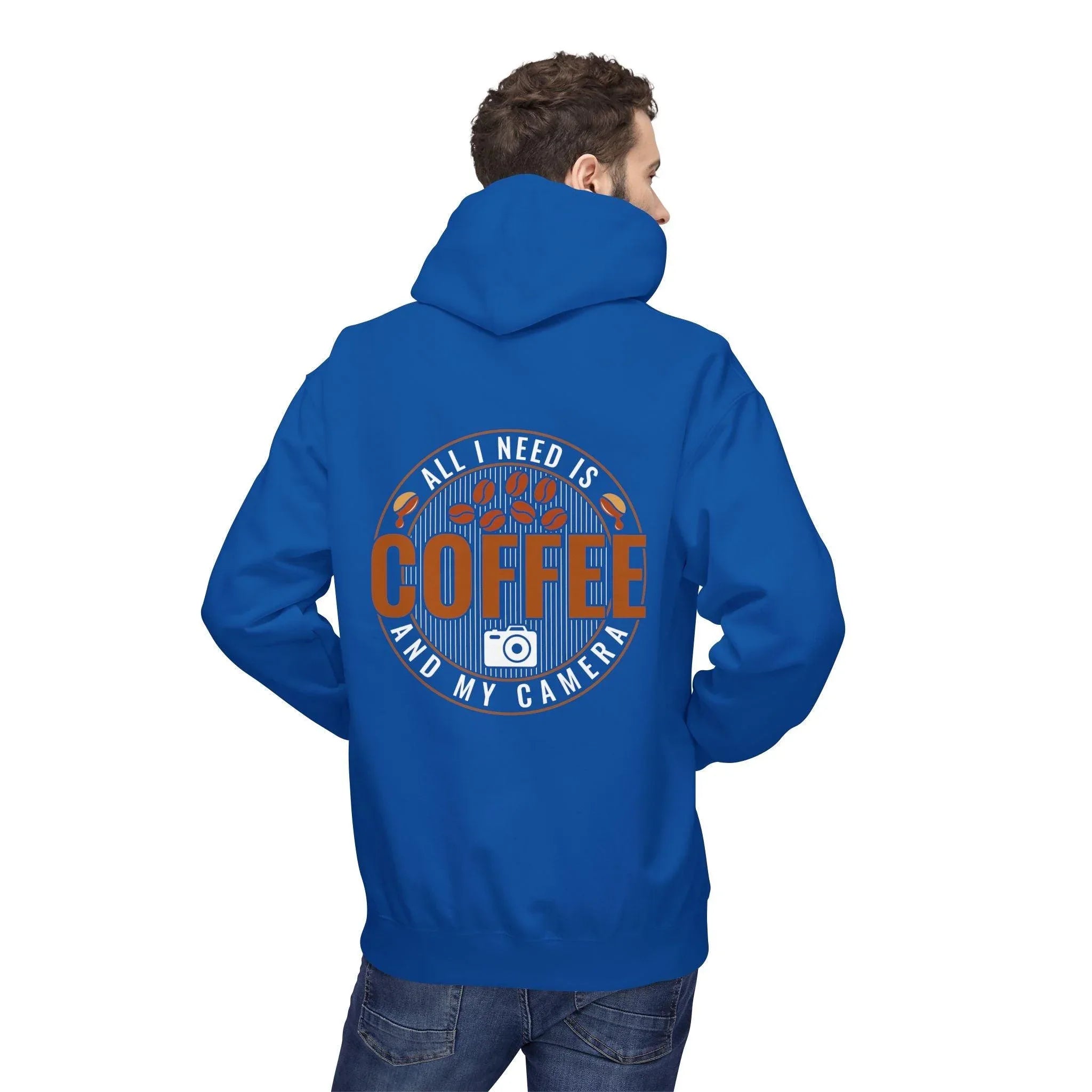 Cozy Photographer's Dream: 'All I Need is My Coffee' Fleece Hoodie