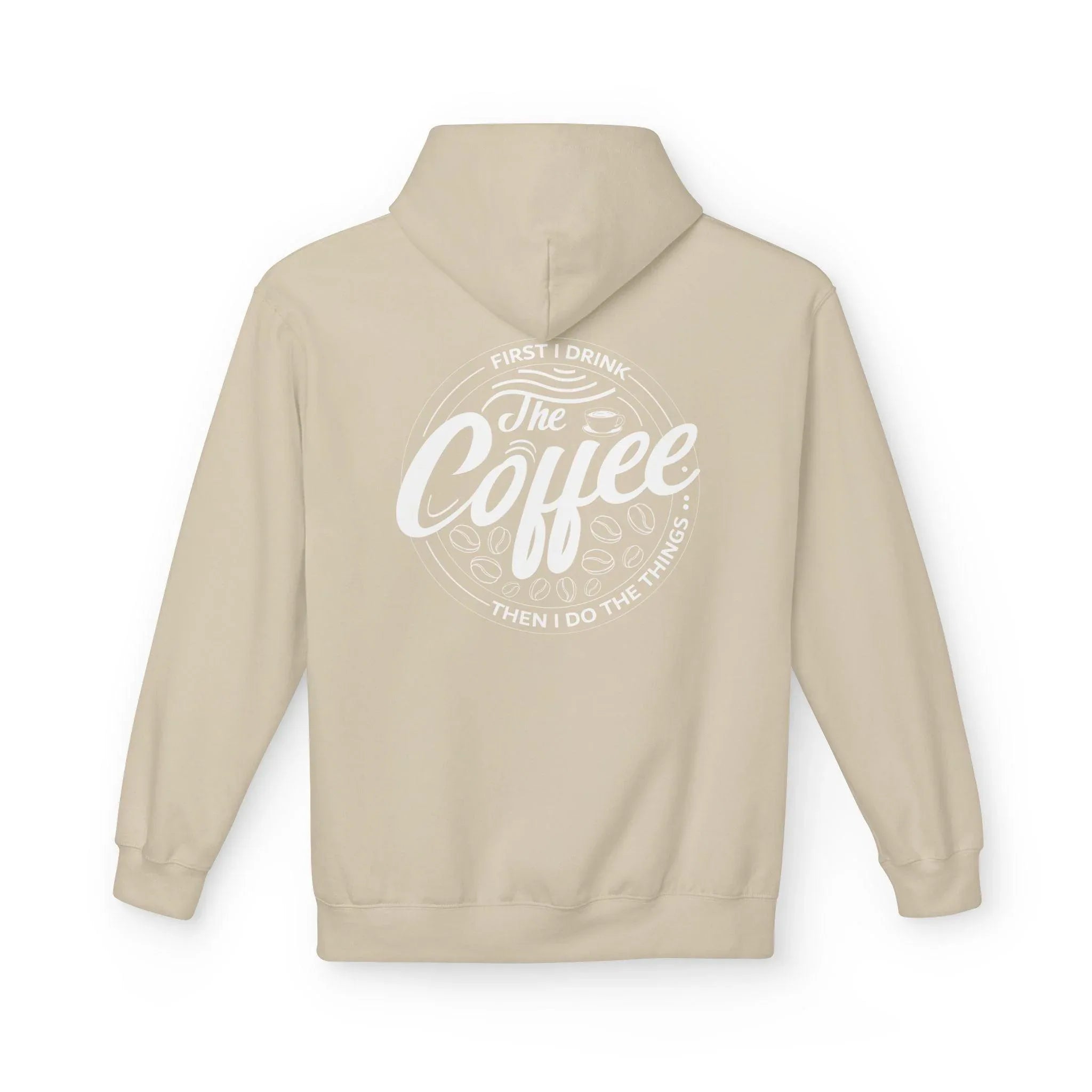 Cozy Up with the "Coffee First" Premium Fleece Hoodie