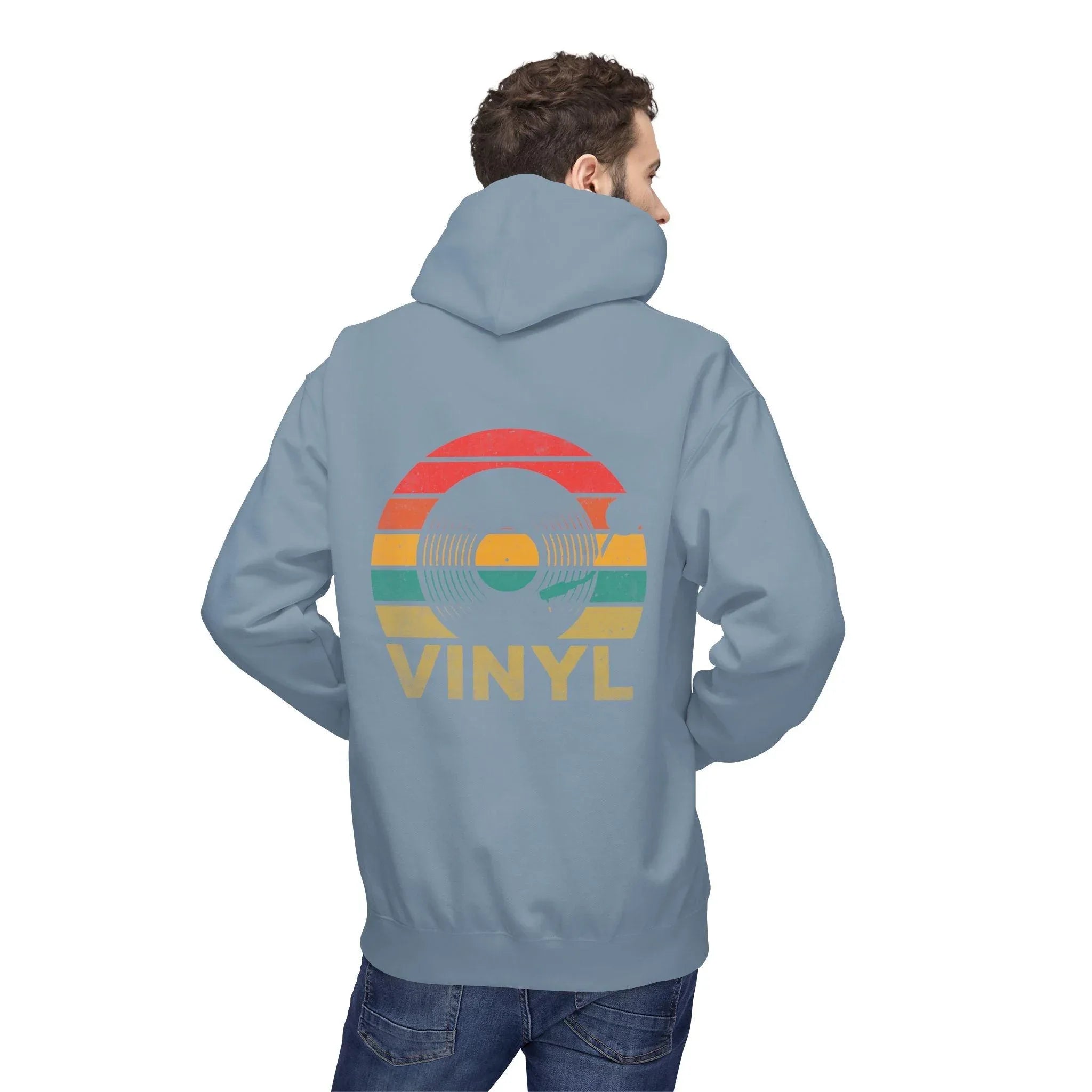 Cozy Vintage Music Vinyl Fleece Hoodie for Ultimate Style and Comfort