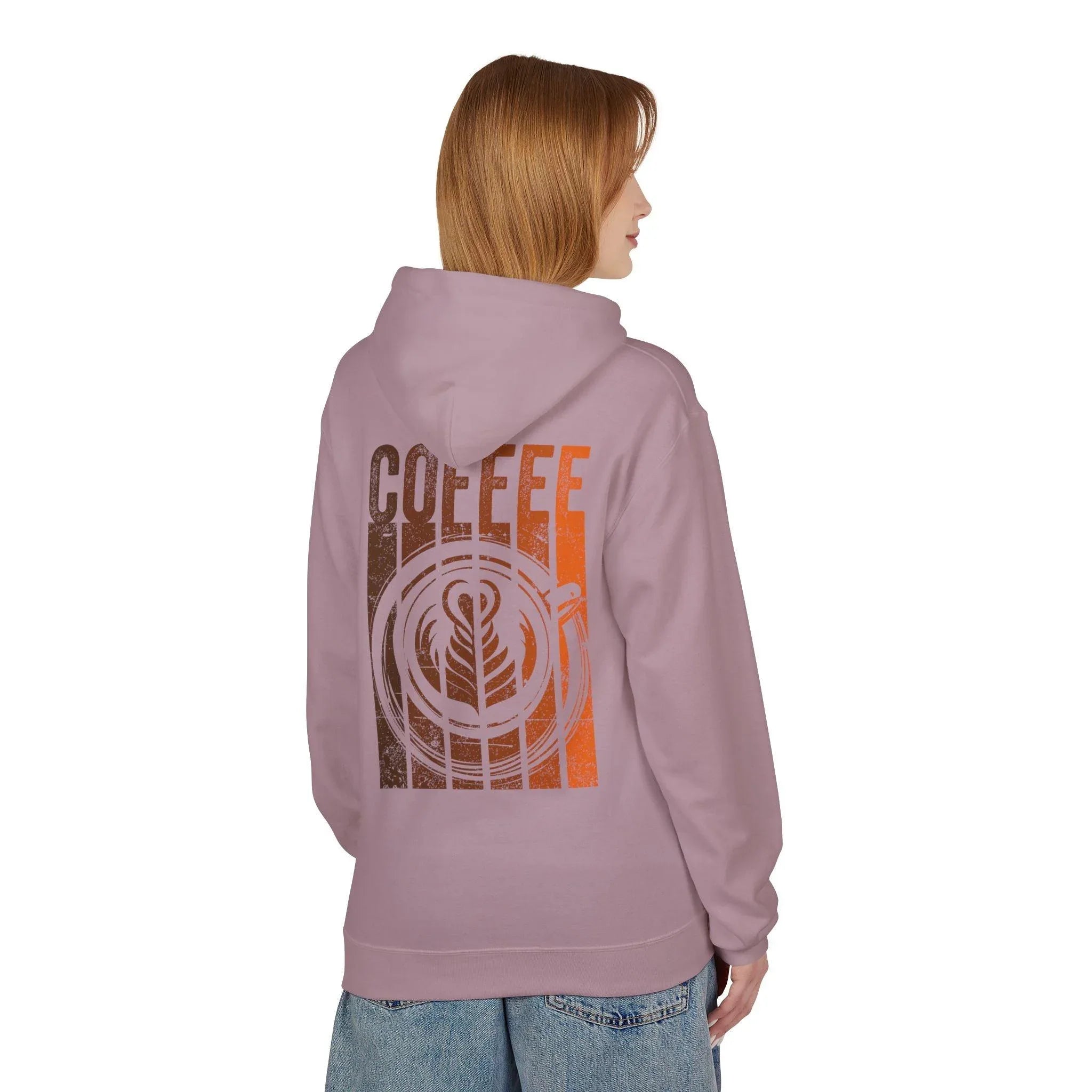 Chic Designer Coffee Fleece Pullover Hoodie for Ultimate Comfort