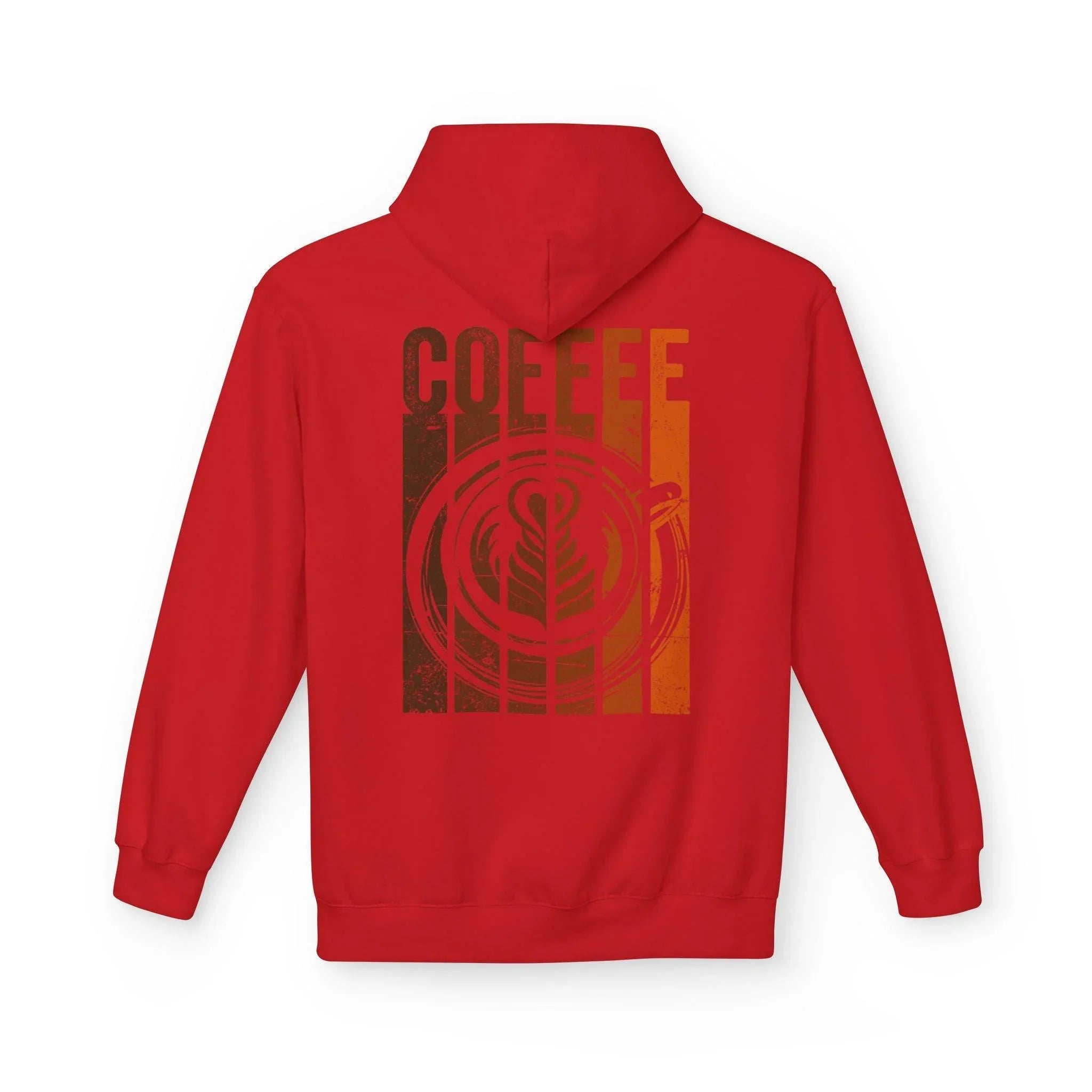 Chic Designer Coffee Fleece Pullover Hoodie for Ultimate Comfort