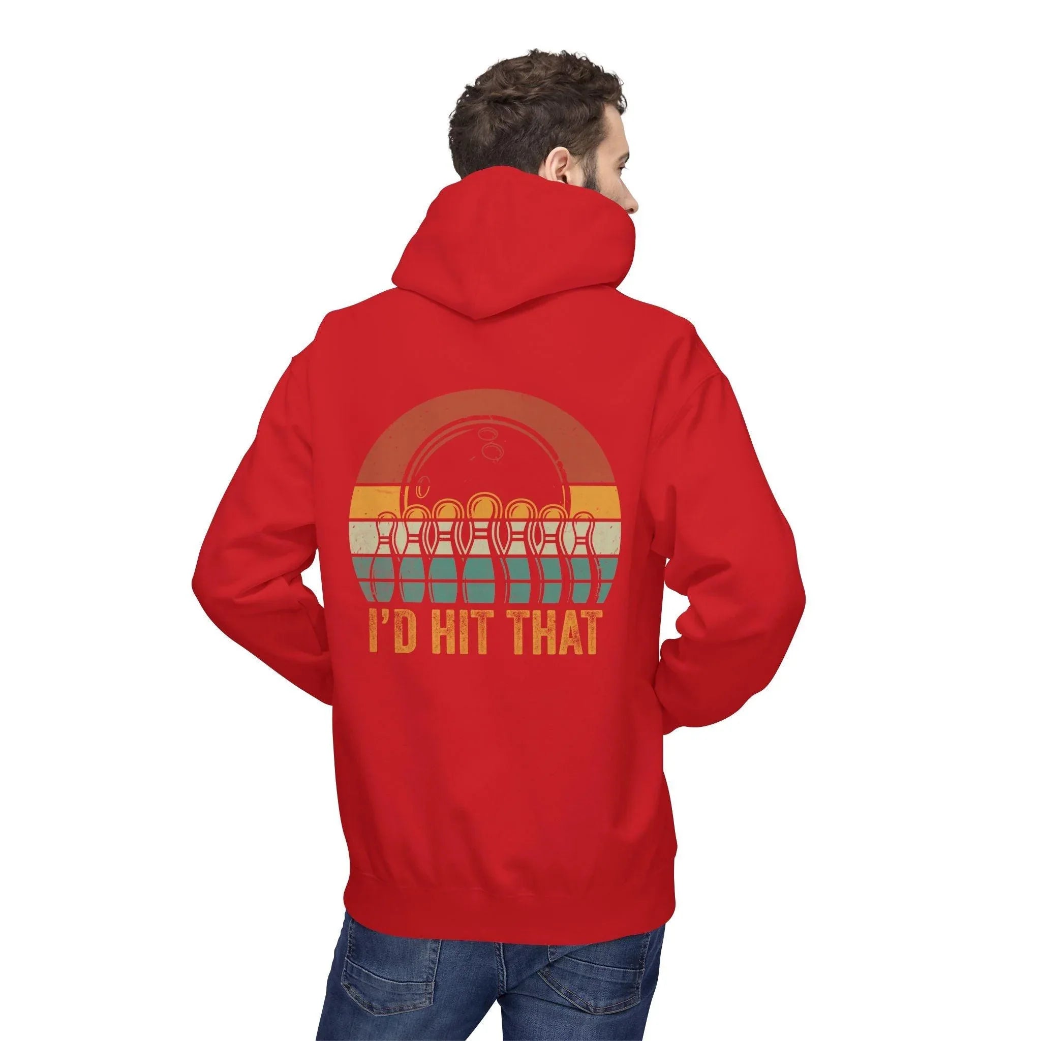 "I'd Hit That" Retro Bowling Cozy Fleece Hoodie for Ultimate Comfort