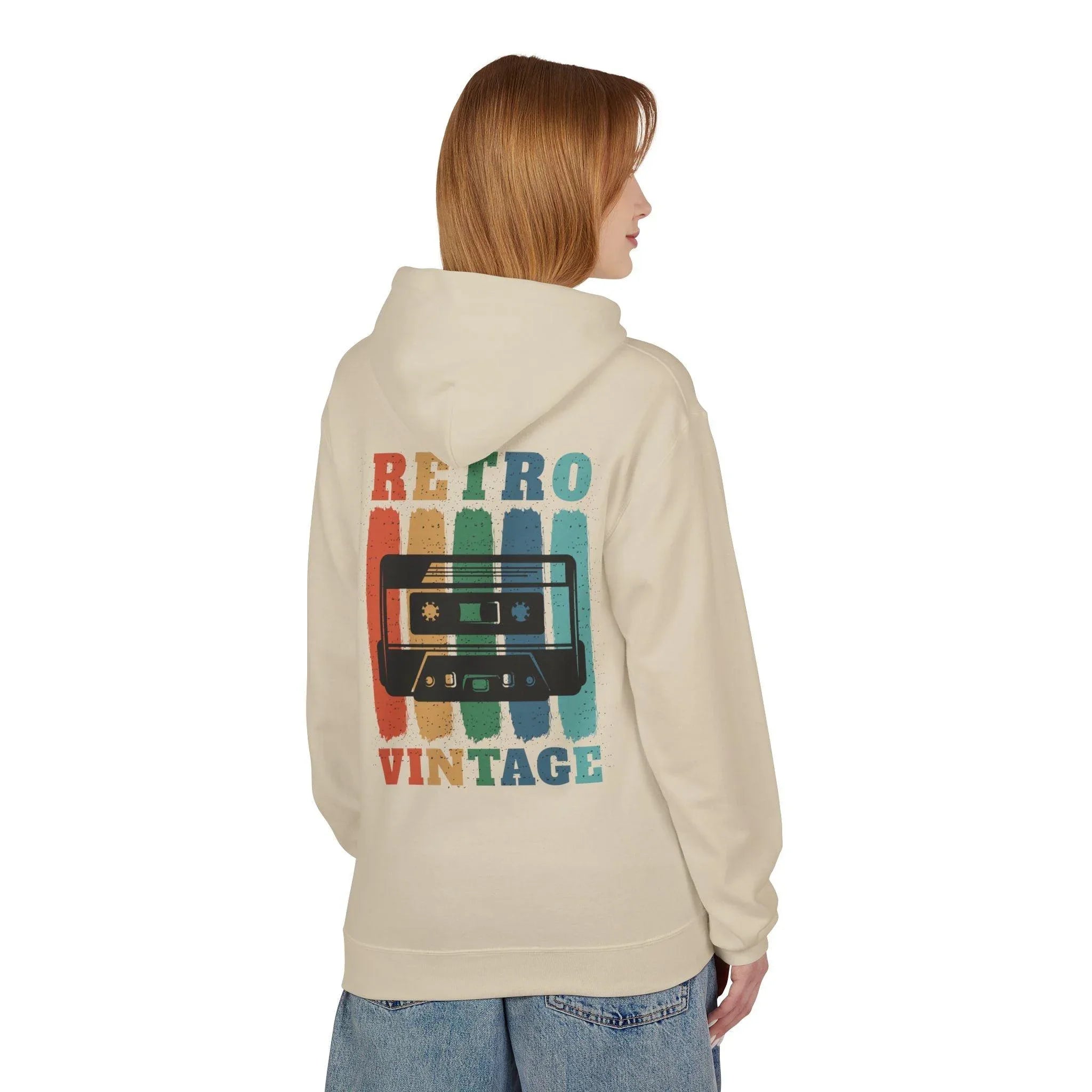 Cozy Retro Vibes: Premium Vintage Cassette Fleece Hoodie