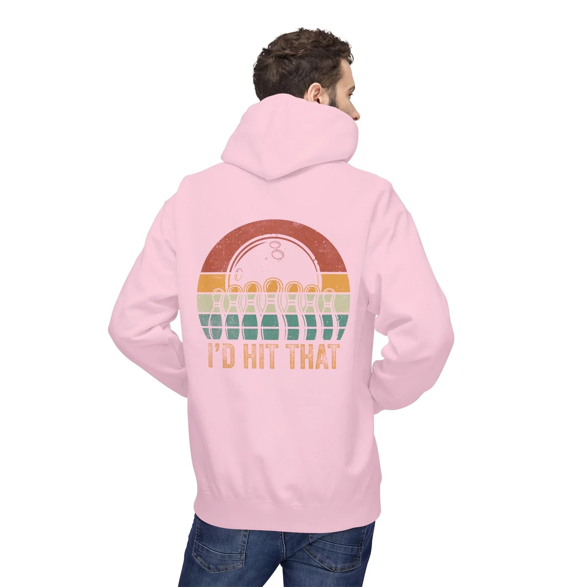 "I'd Hit That" Retro Bowling Cozy Fleece Hoodie for Ultimate Comfort