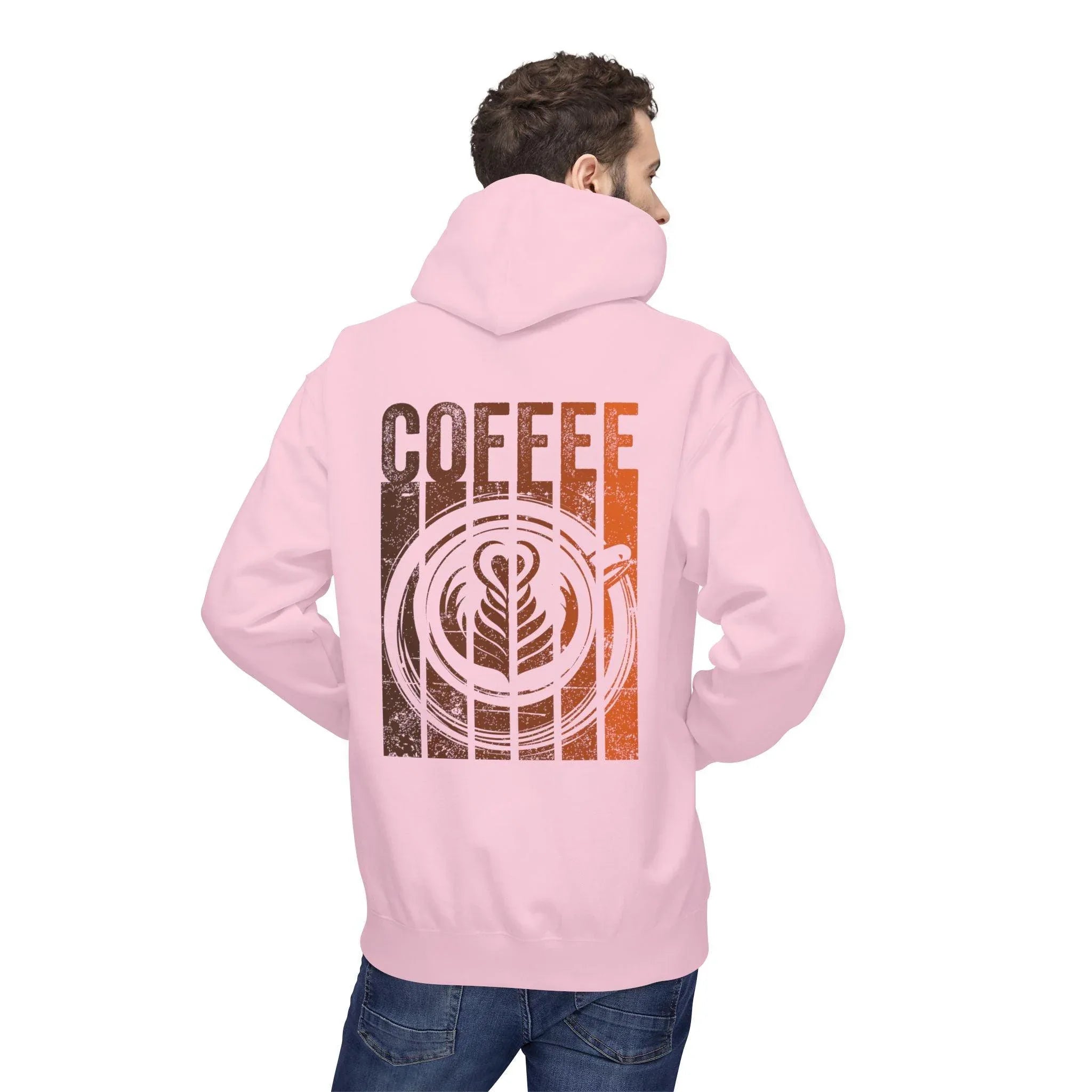 Chic Designer Coffee Fleece Pullover Hoodie for Ultimate Comfort