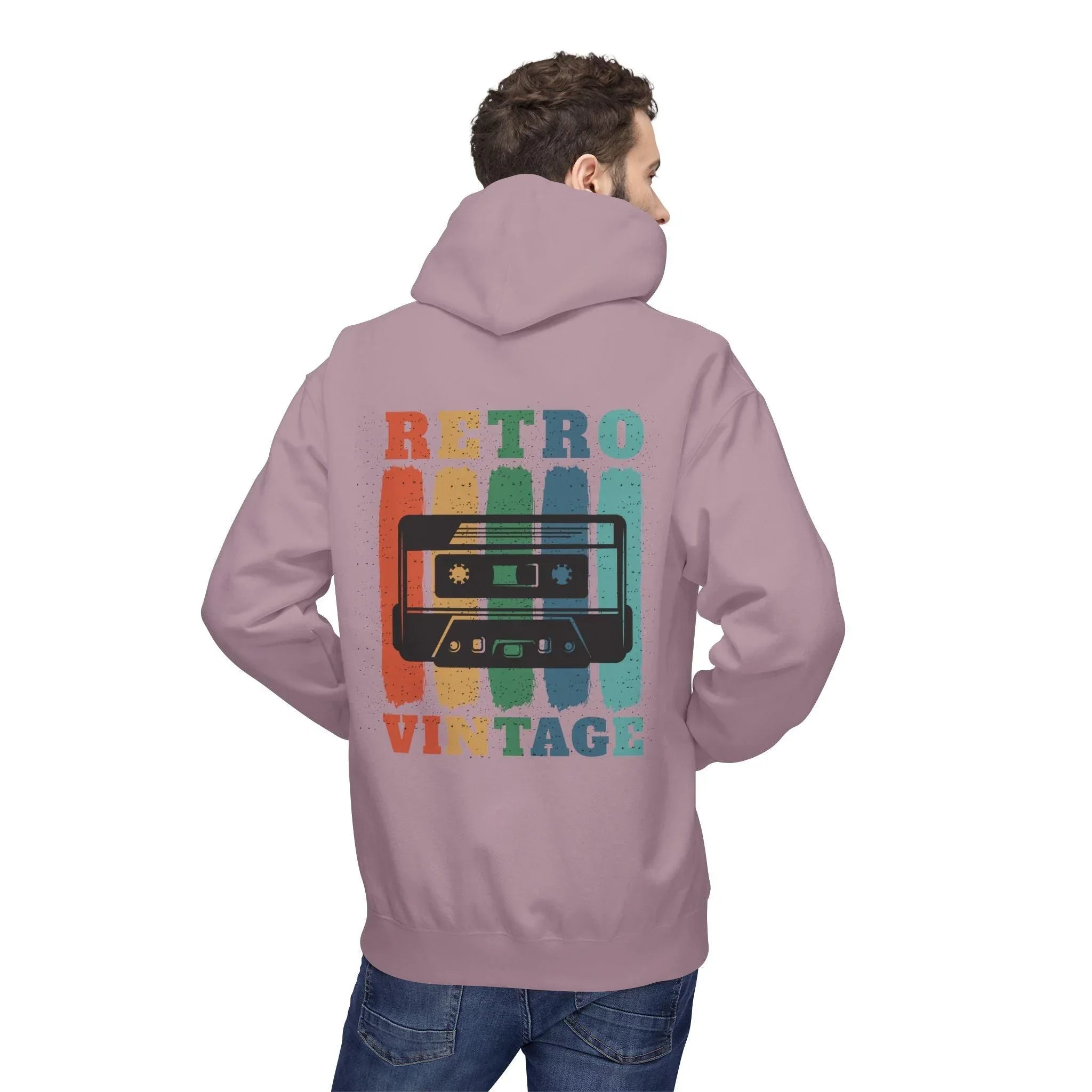 Cozy Retro Vibes: Premium Vintage Cassette Fleece Hoodie