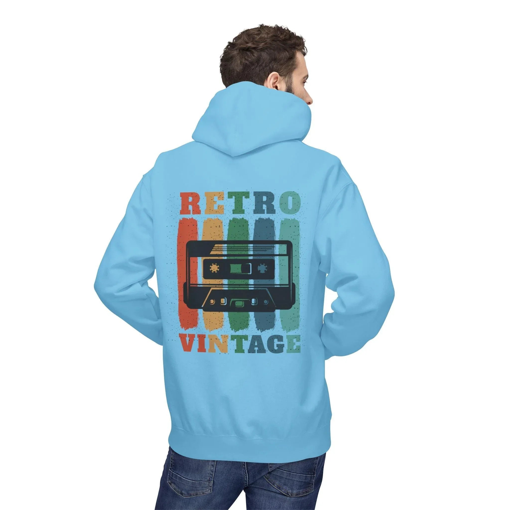 Cozy Retro Vibes: Premium Vintage Cassette Fleece Hoodie