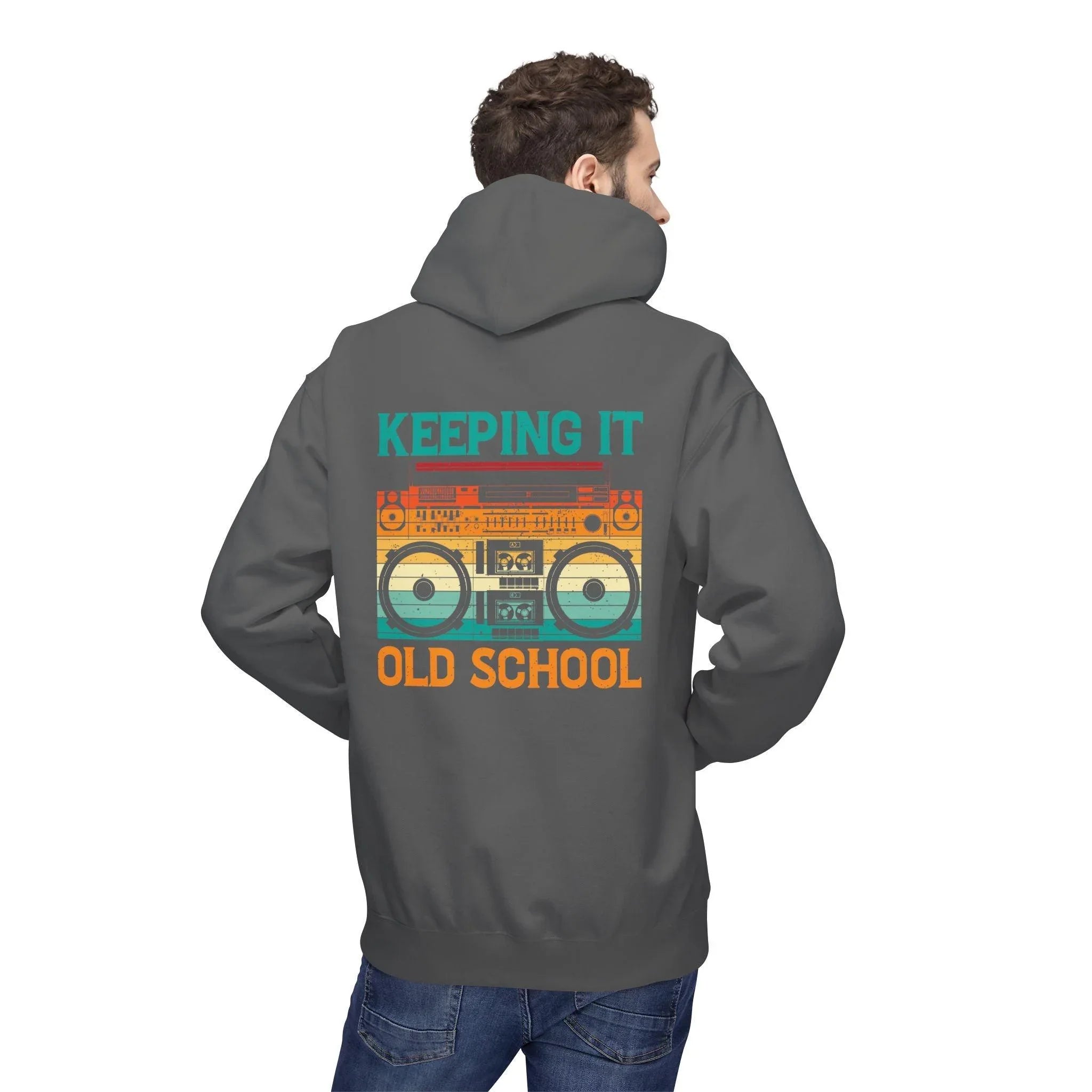 Ultimate Comfort Premium Old School Boombox Fleece Hoodie