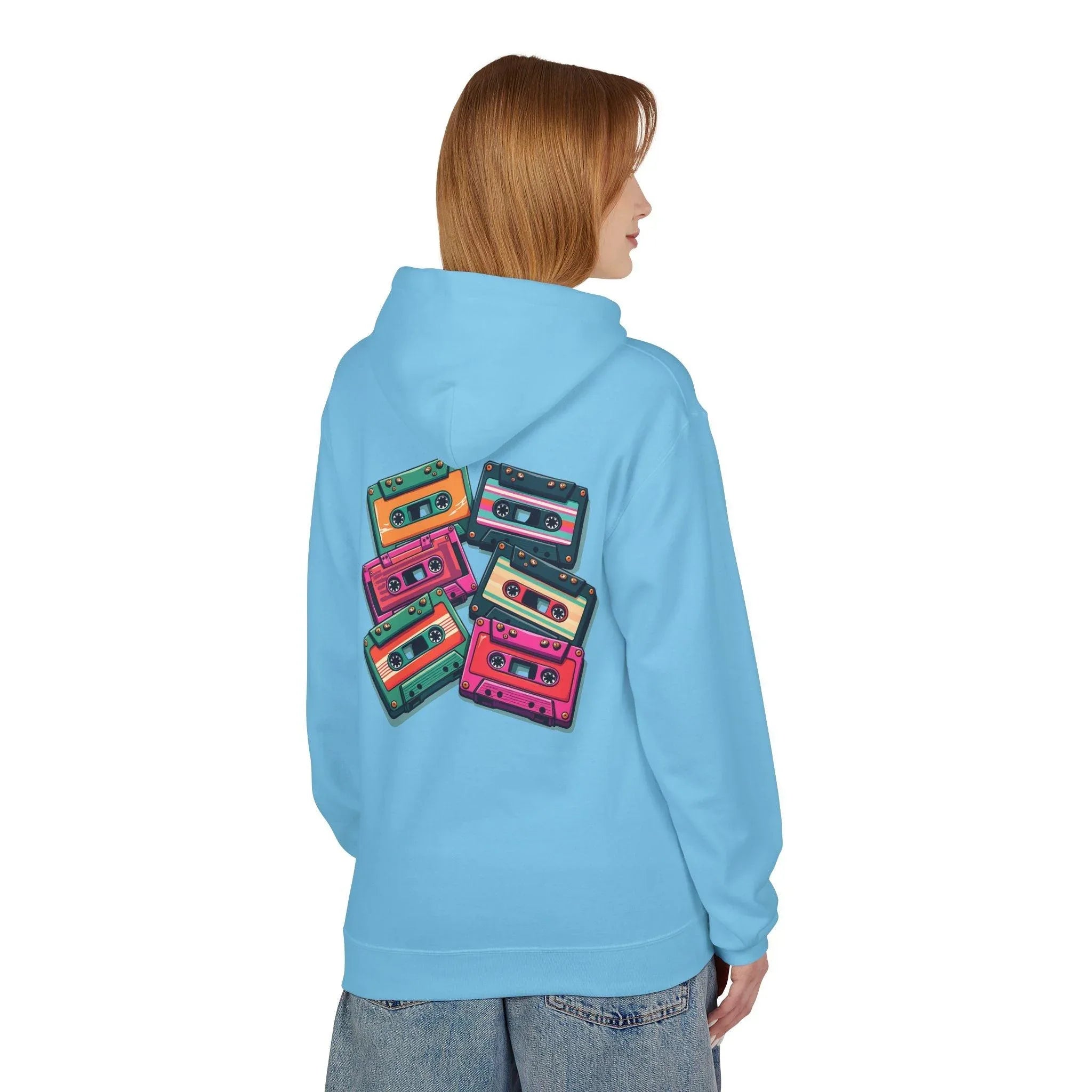 Nostalgic Cassette Tapes Cozy Fleece Hoodie for Ultimate Comfort