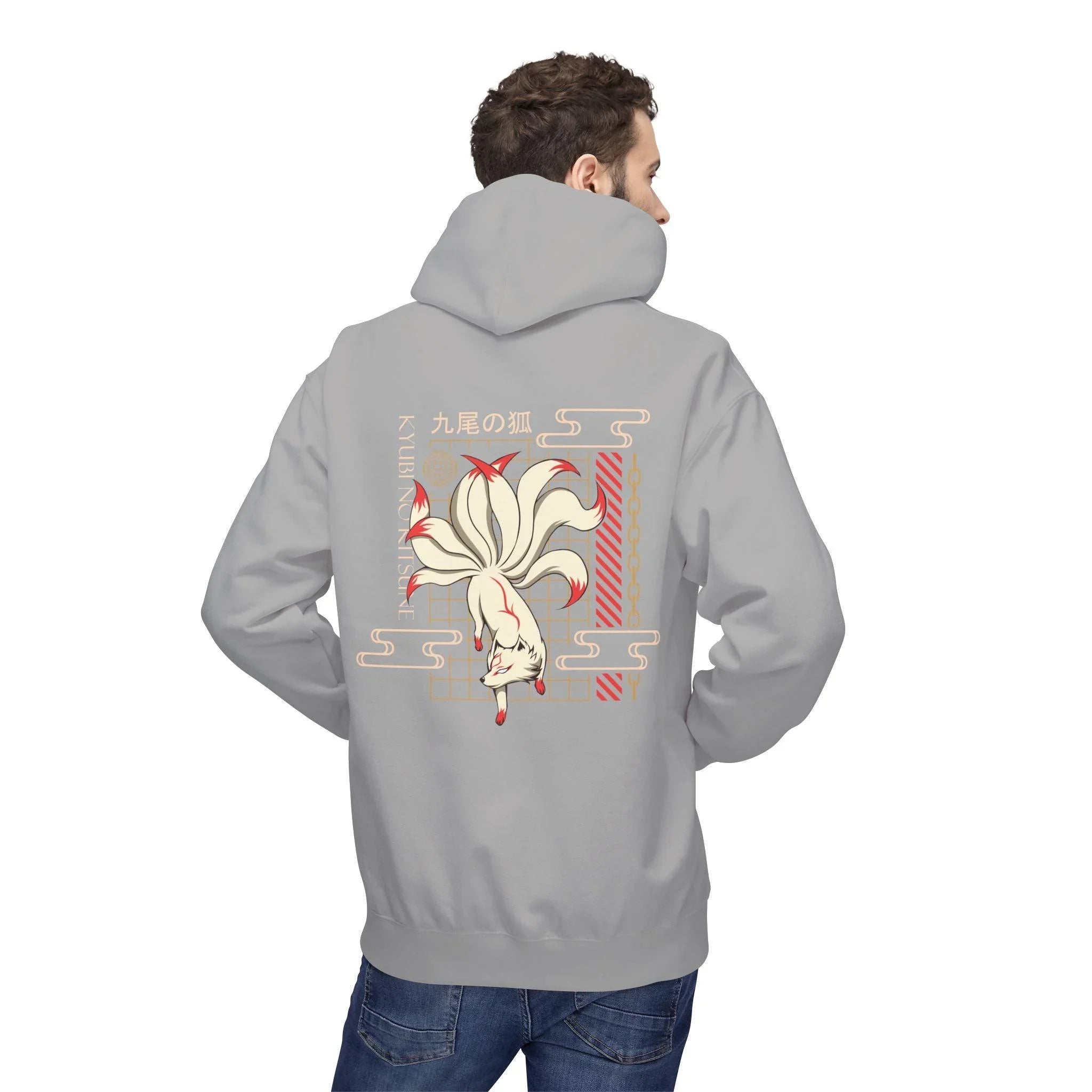 Kyubi No Kitsune Japanese Streetwear Fleece Hoodie – Ultimate Comfort Meets Stylish Design