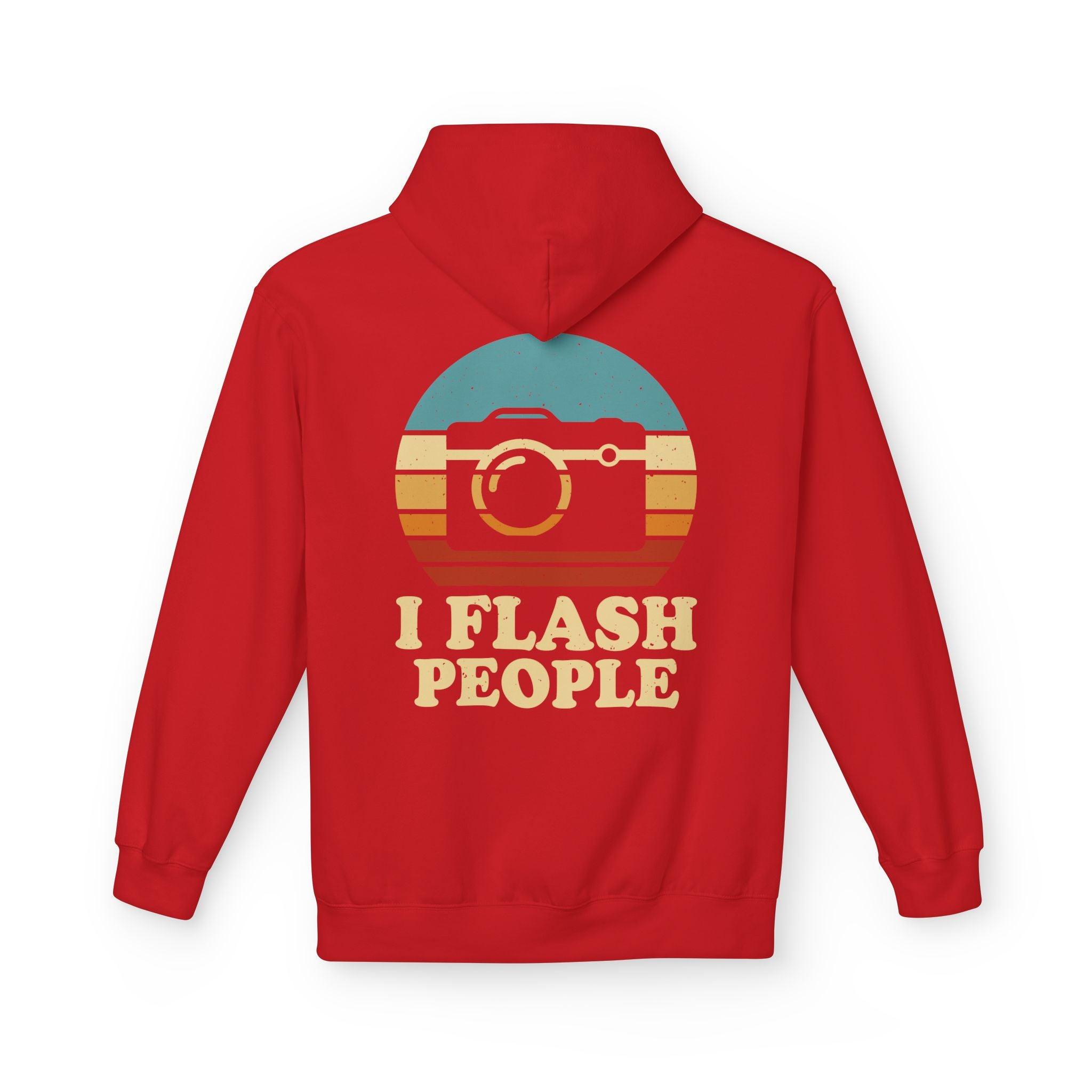 "I Flash People" Photography Enthusiast Fleece Hoodie - Stylish & Cozy Comfort
