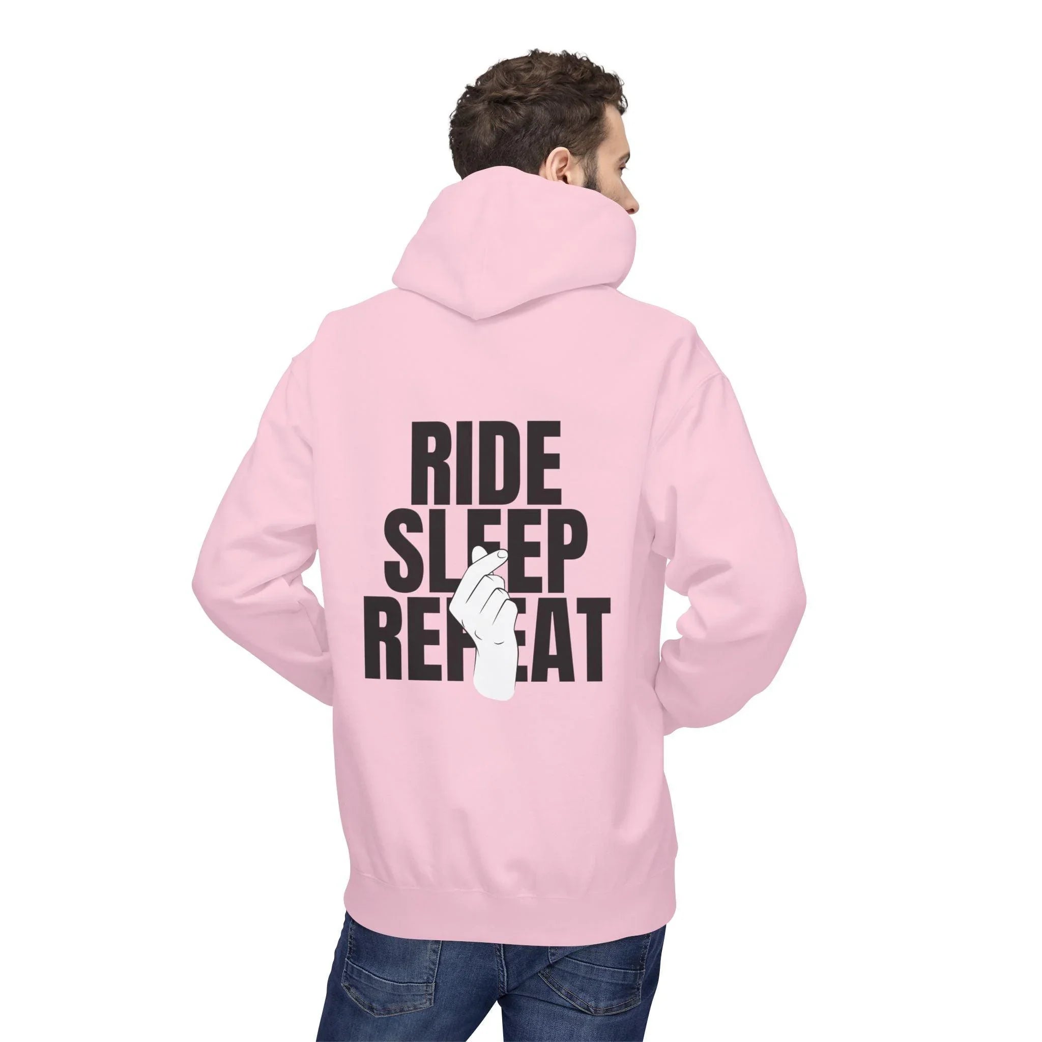 Cozy Comfort "Ride, Sleep, Repeat" Fleece Hoodie