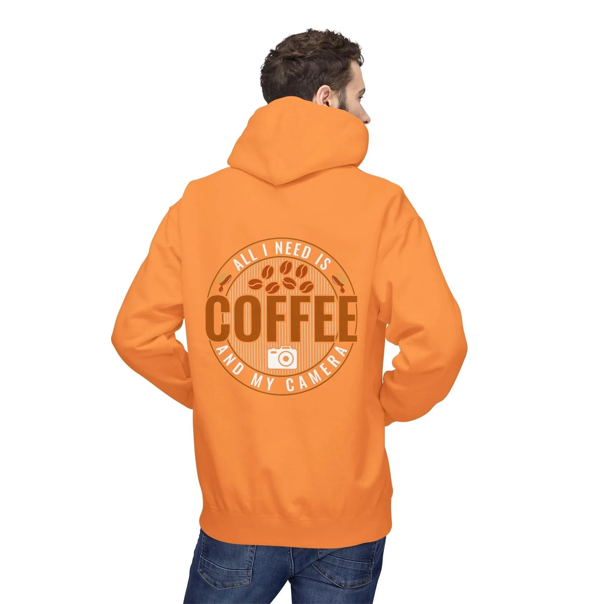Cozy Photographer's Dream: 'All I Need is My Coffee' Fleece Hoodie