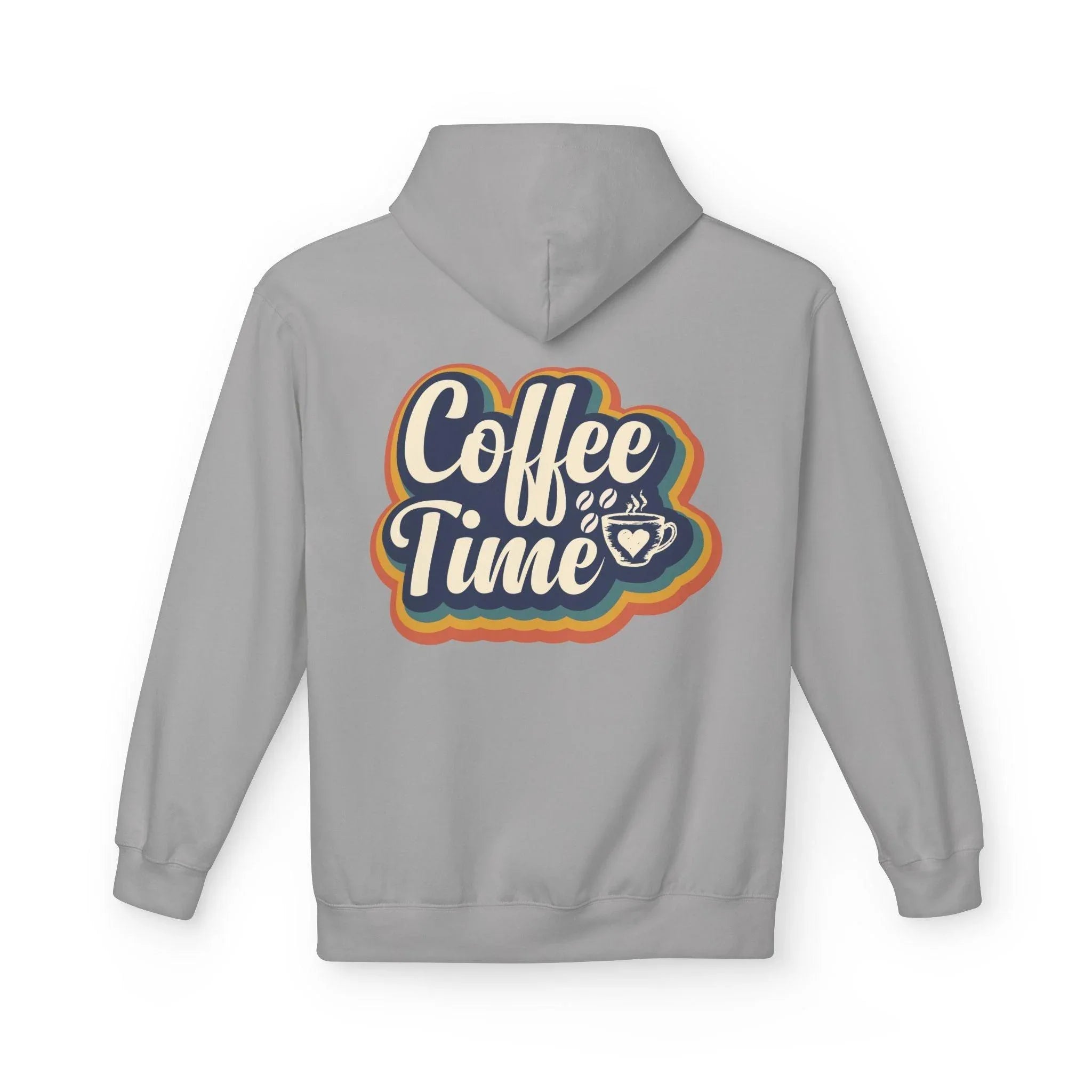 Cozy 'Coffee Time' Fleece Hoodie for Trendy Style and Comfort